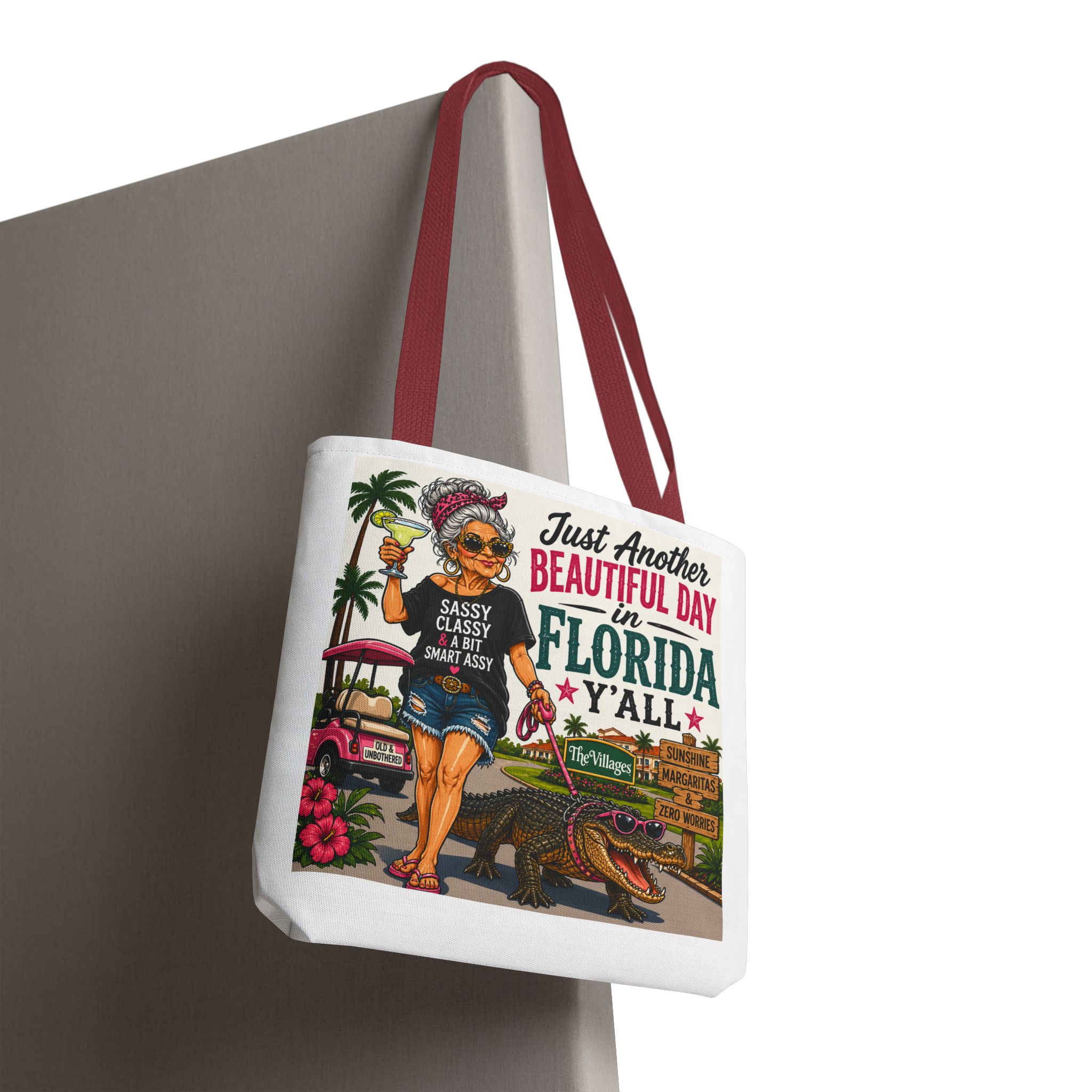🍹 Just Another Beautiful Day in Florida Y’all | Sassy Lady Tote Bag Funny Retirement Gift | Villages Vibes | Margaritas & Zero Worries | FREE Shipping | The Villages, Florida - Image 10
