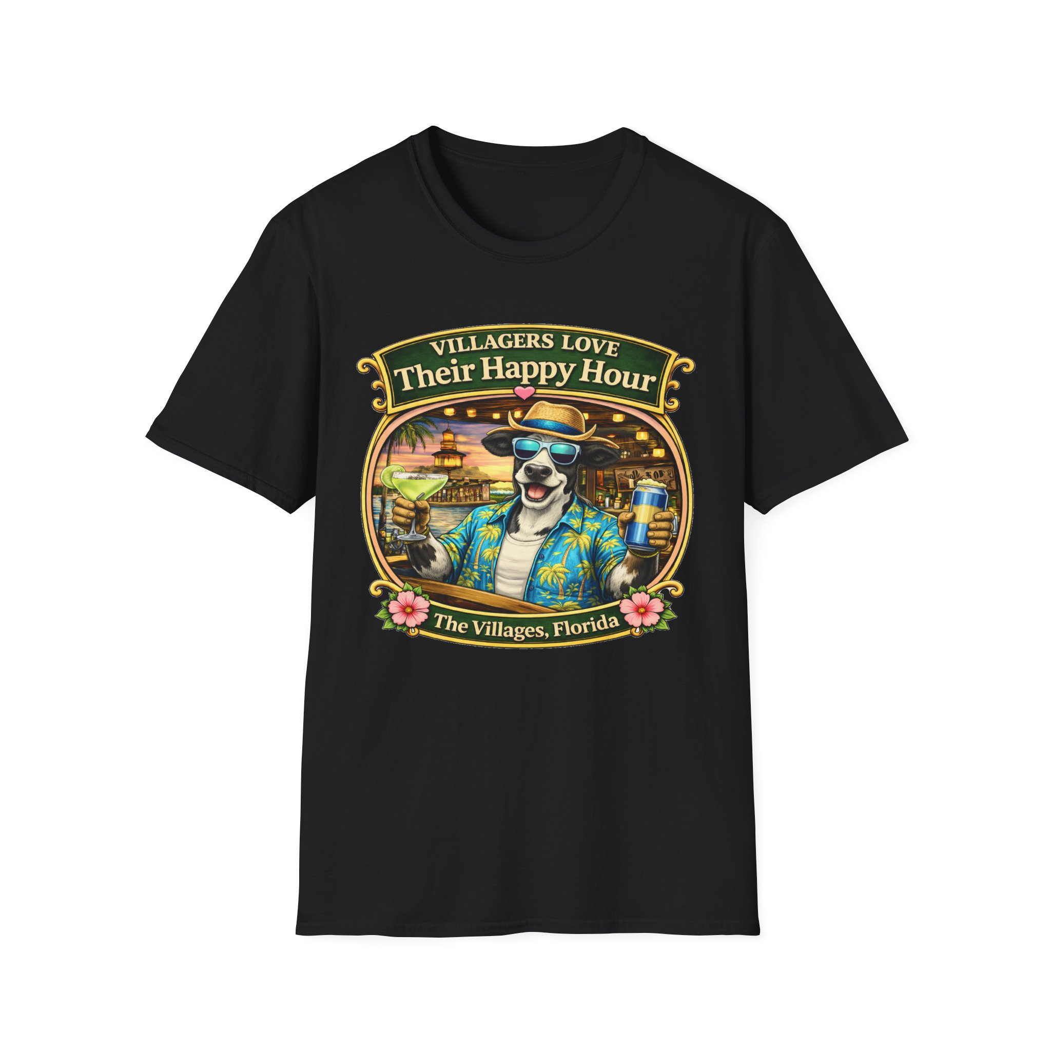 Villagers Love Their Happy Hour Shirt | Villages Mens Drinking Shirt | The Villages Florida Party Shirt | Brownwood Paddock Square | The Villages, Florida - Image 7