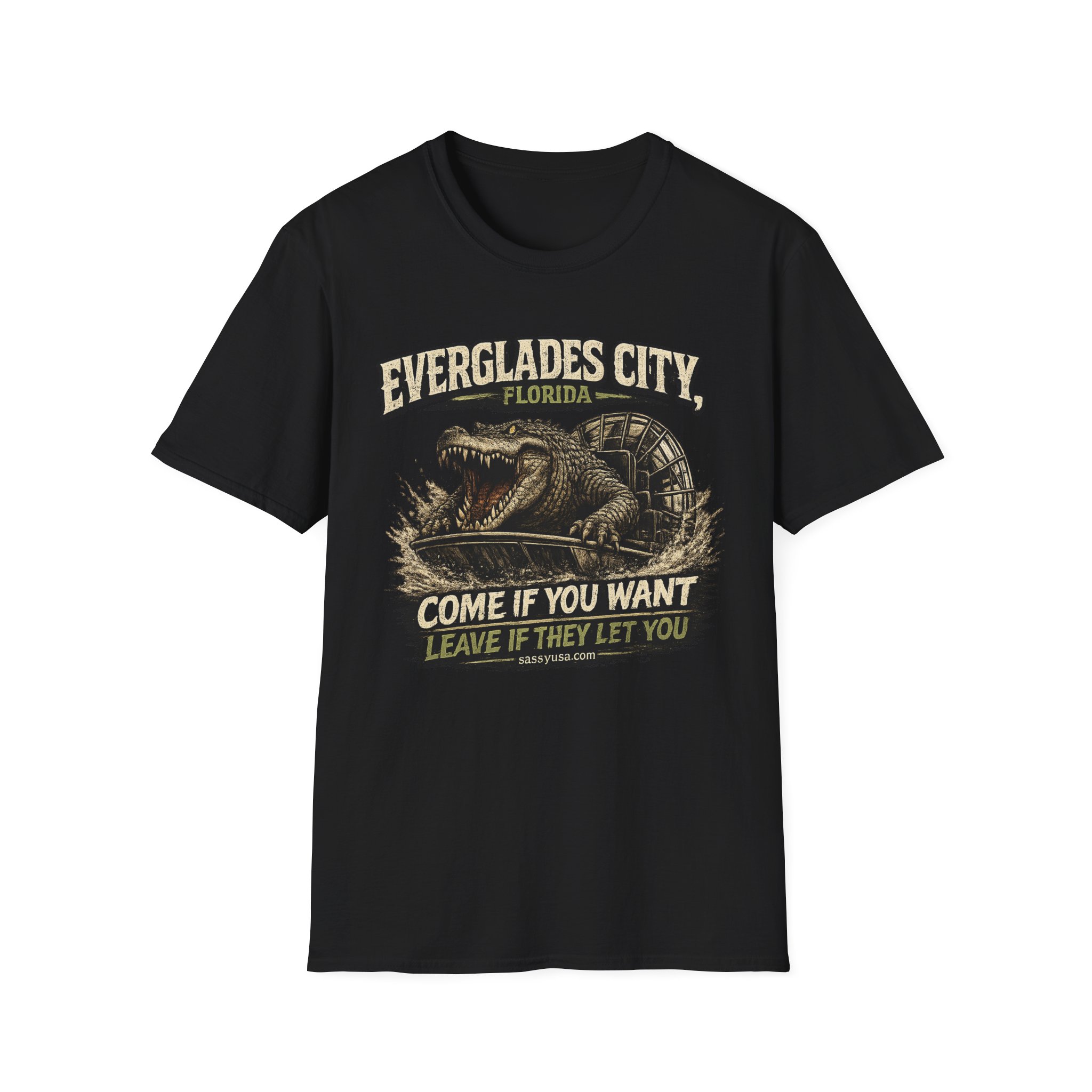 Everglades City Florida Shirt | Funny Gator Airboat Tee | “Come If You Want, Leave If They Let You” | Everglades City, Florida | SassyUSA - Image 10