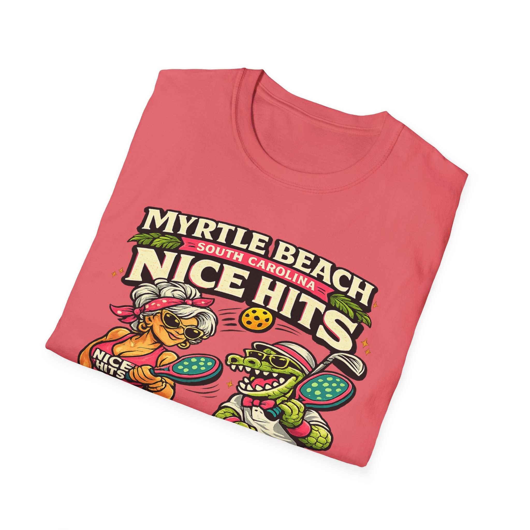 Nice Hits – Sassy Myrtle Beach Pickleball Shirt | Funny Beach Retiree Tee, Sun & Paddle Life - Image 12