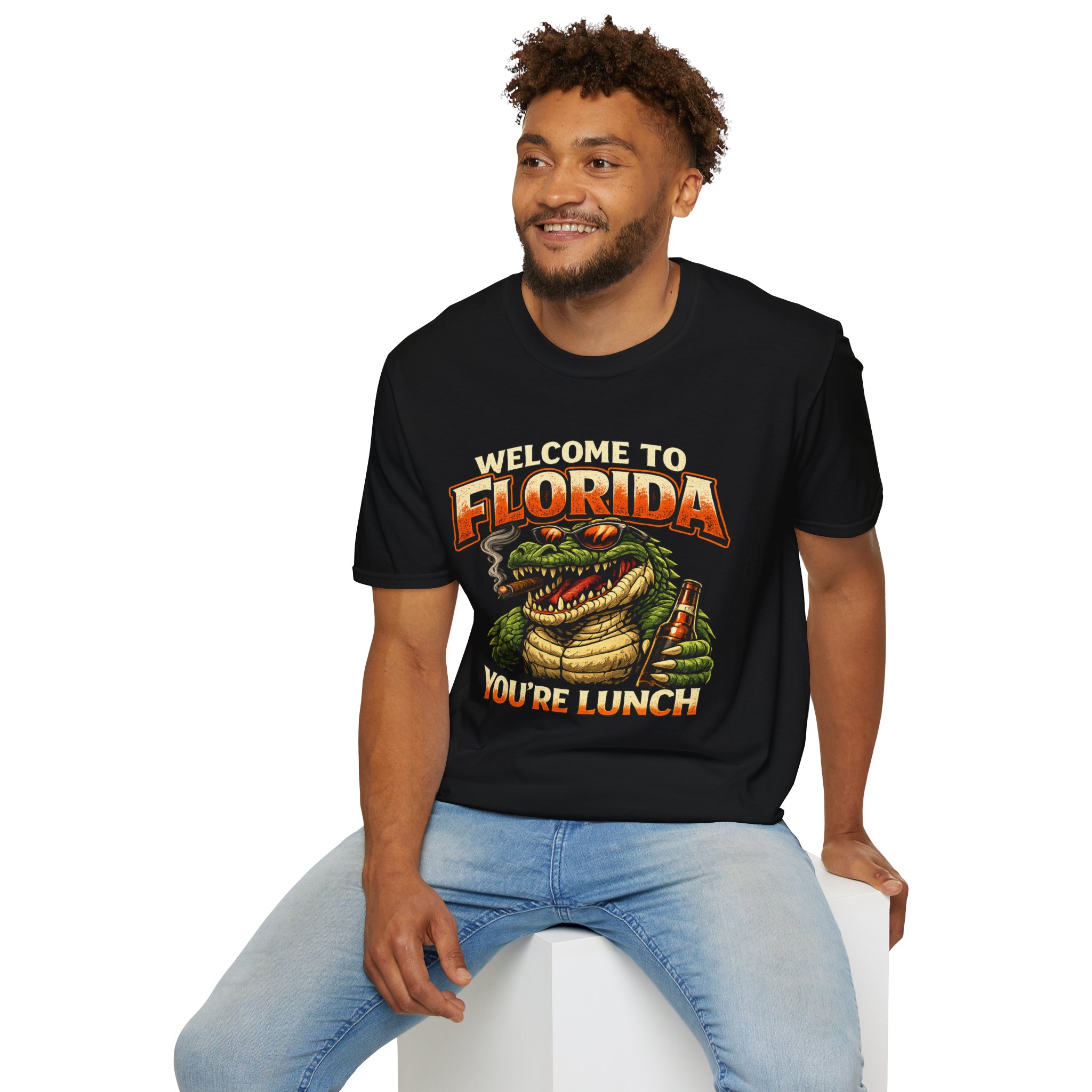 Welcome to Florida You're Lunch Shirt – Funny Alligator T-Shirt, Florida Humor Tee, Gator Graphic Shirt, Tourist Gift, Florida Gators - Image 3