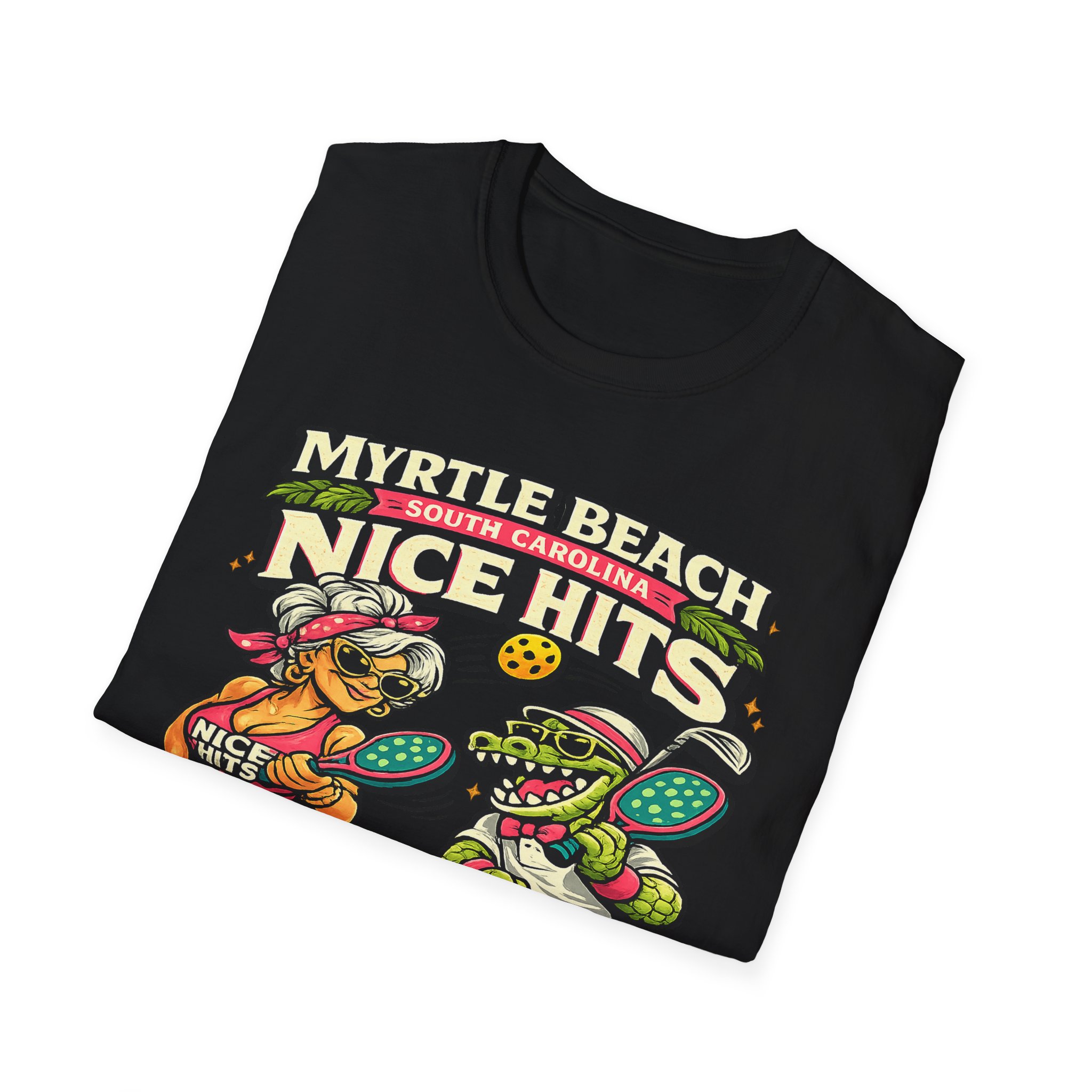 Nice Hits – Sassy Myrtle Beach Pickleball Shirt | Funny Beach Retiree Tee, Sun & Paddle Life - Image 16