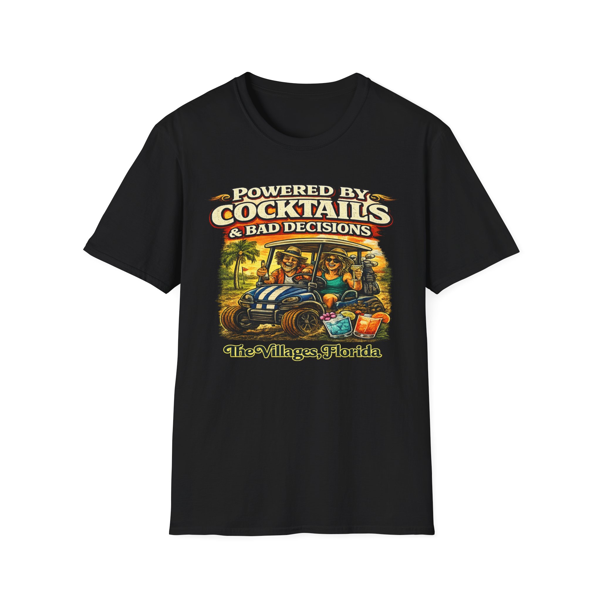 🍺 Day Drinking Is My Cardio – The Villages Florida Golf Cart Shirt | Funny Father’s Day Gift for Dad