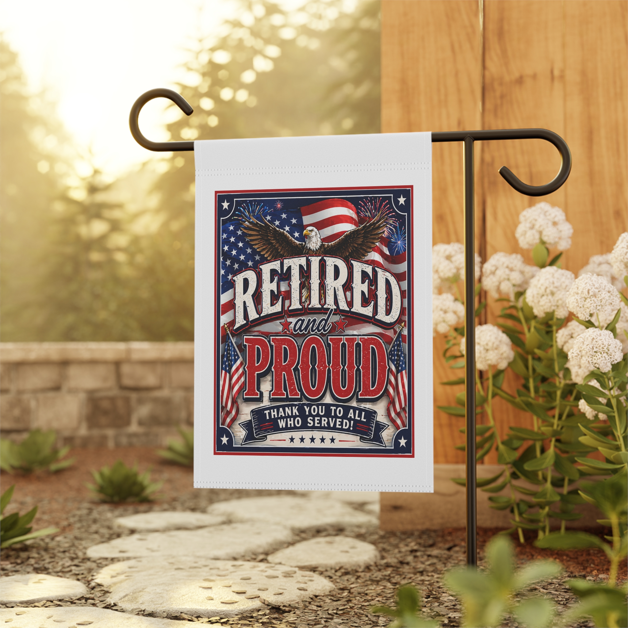 Retired & Proud Patriotic Yard Sign | American Flag | Bald Eagle | Veteran Tribute | FREE Shipping | The Villages Patriots | SassyUsa | Villages Yard Sign - Image 4