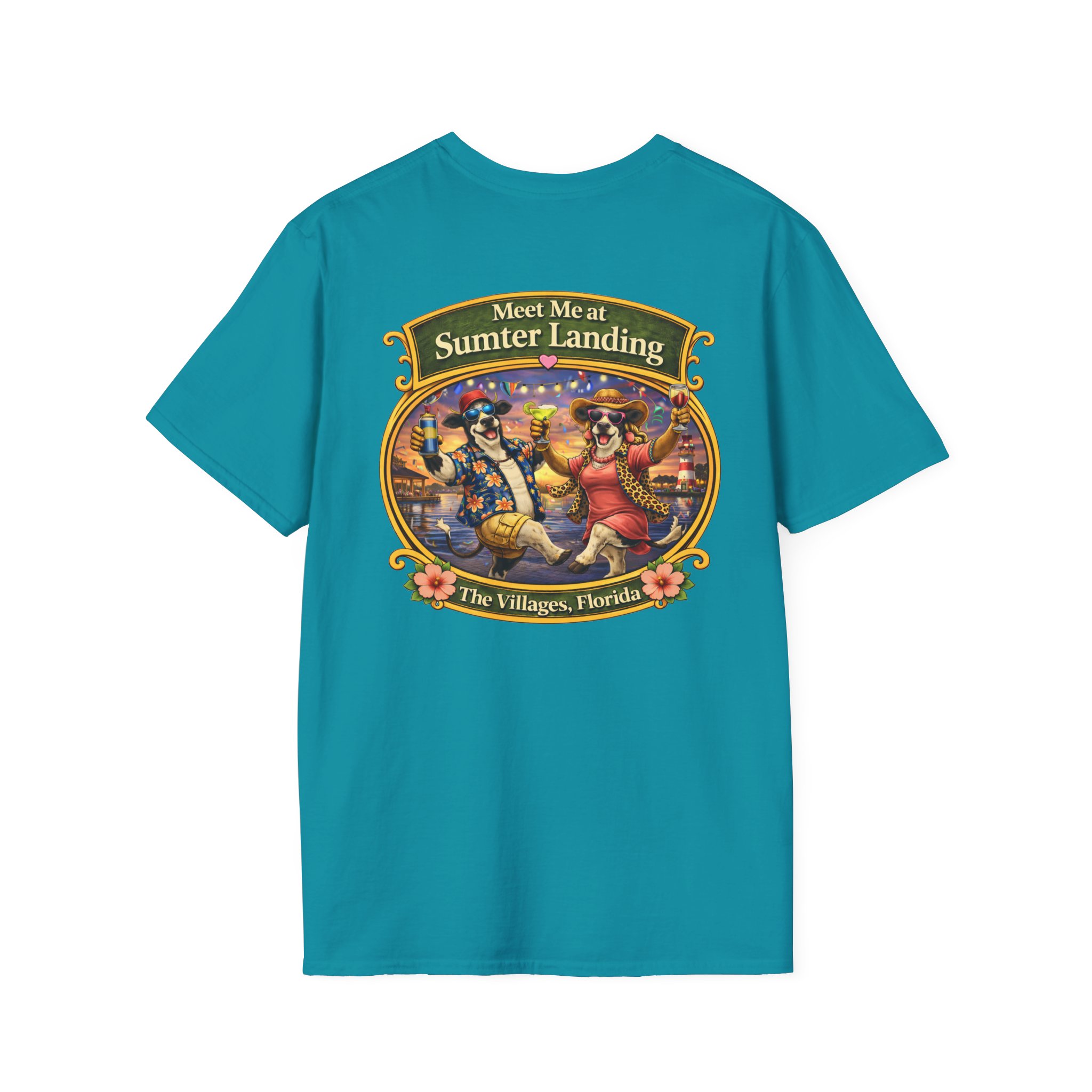 Villagers Love Their Happy Hour Shirt | Funny Florida Retirement Tee | The Villages Party T-Shirt | Sumter Landing | The Villages, Florida - Image 11