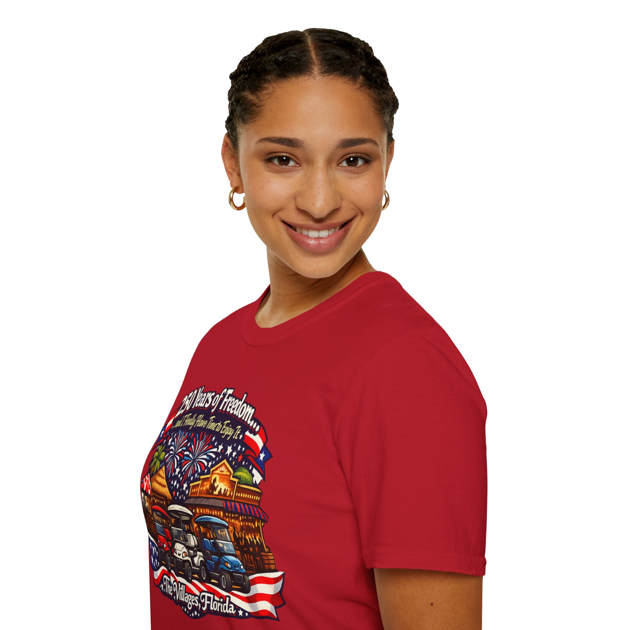 250 Years of Freedom Shirt, The Villages Florida Tee, Funny Retirement Golf Cart Shirt, Patriotic 4th of July T-Shirt - Image 10