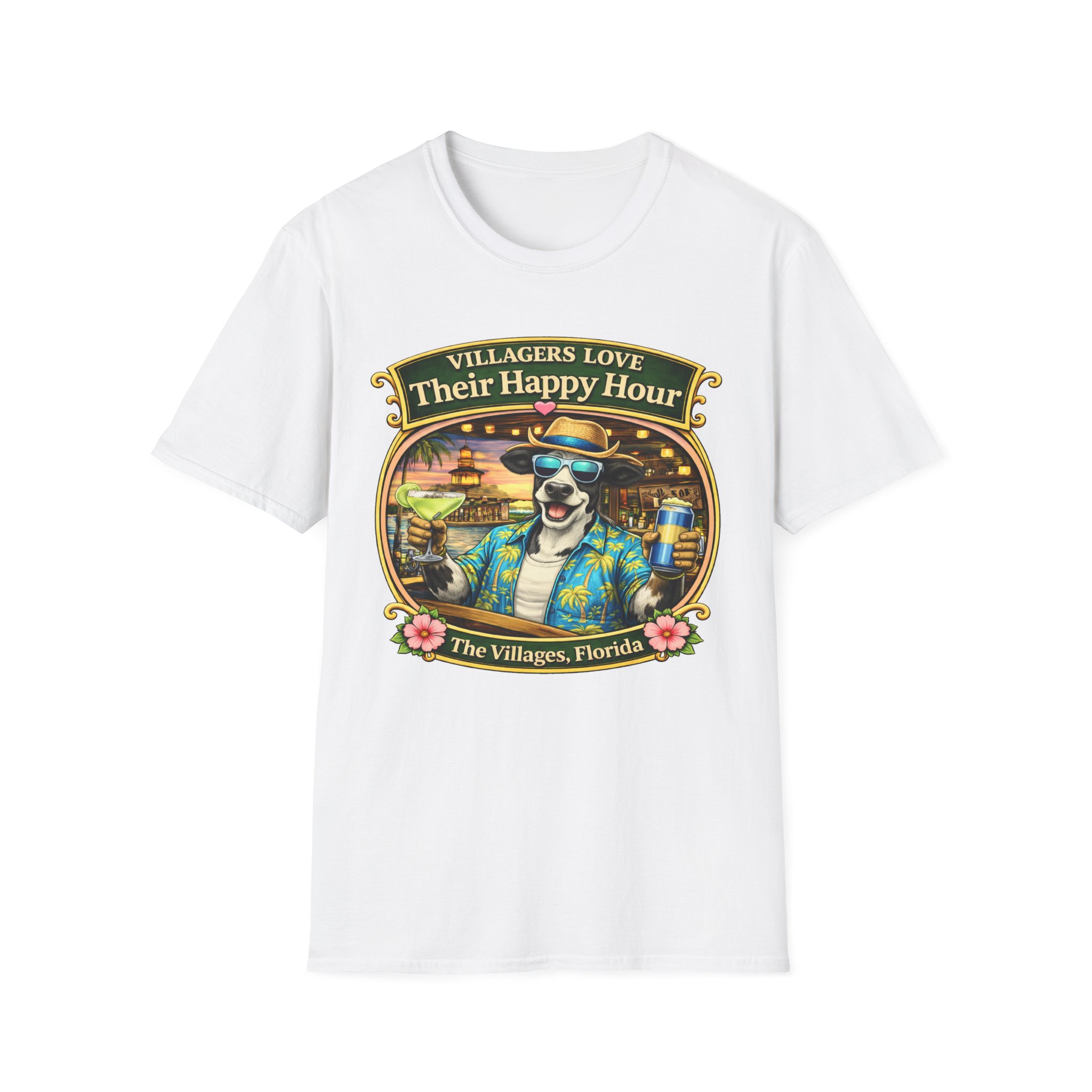 Villagers Love Their Happy Hour Shirt | Villages Mens Drinking Shirt | The Villages Florida Party Shirt | Brownwood Paddock Square | The Villages, Florida - Image 4