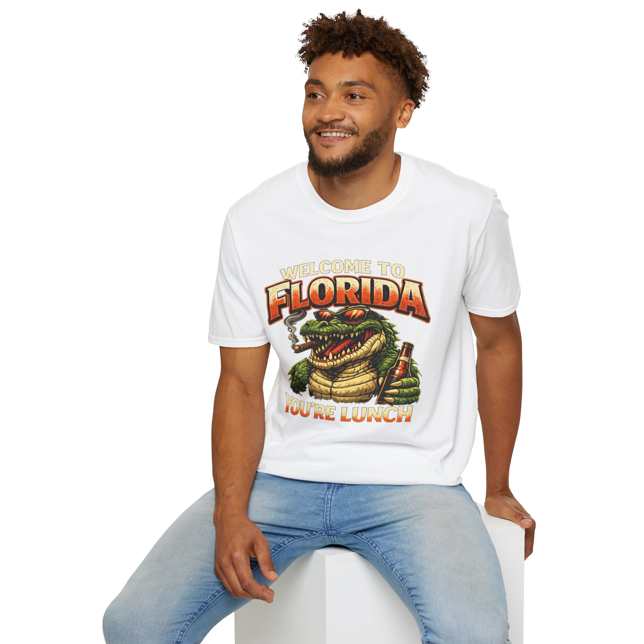 Welcome to Florida You're Lunch Shirt – Funny Alligator T-Shirt, Florida Humor Tee, Gator Graphic Shirt, Tourist Gift, Florida Gators - Image 6