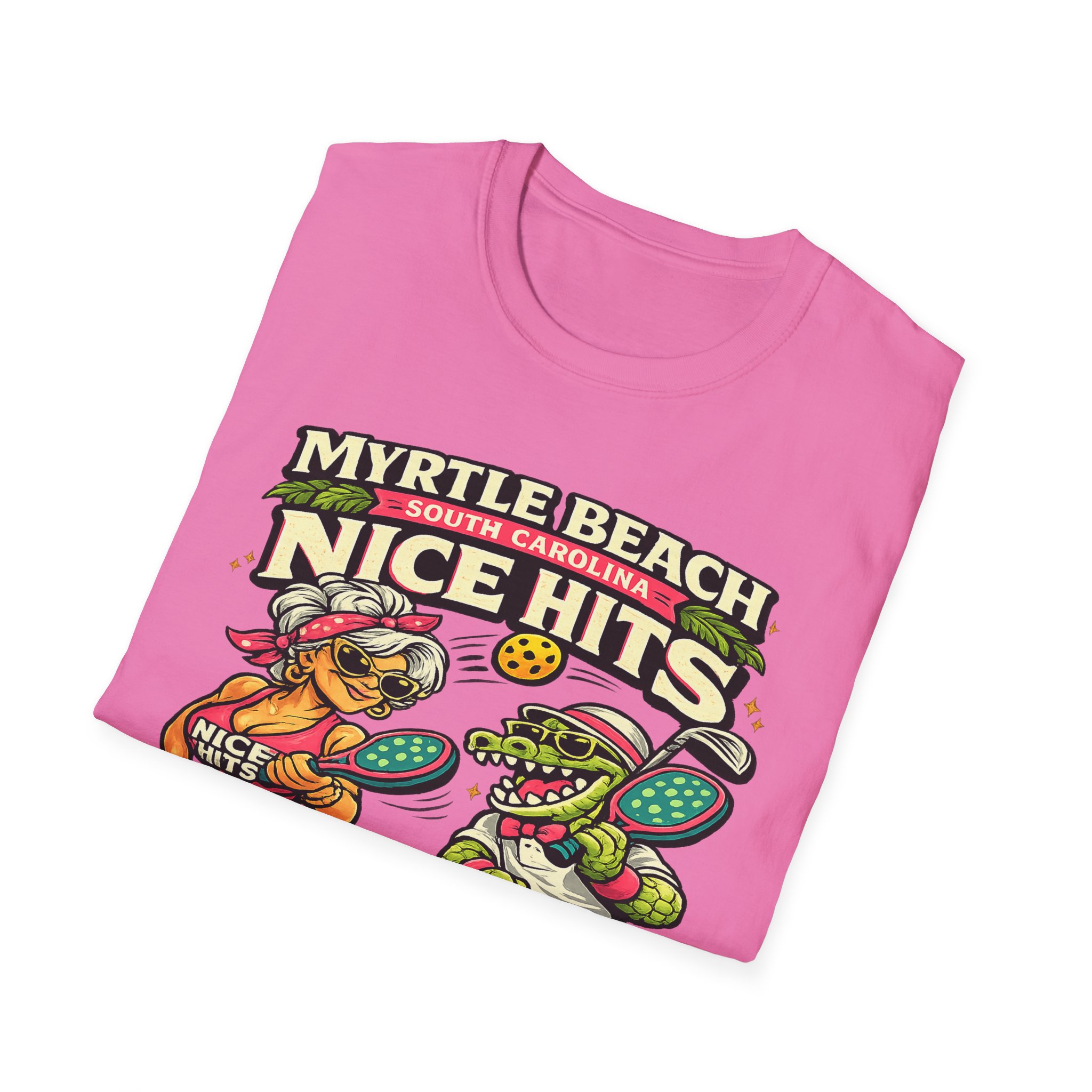 Nice Hits – Sassy Myrtle Beach Pickleball Shirt | Funny Beach Retiree Tee, Sun & Paddle Life - Image 24