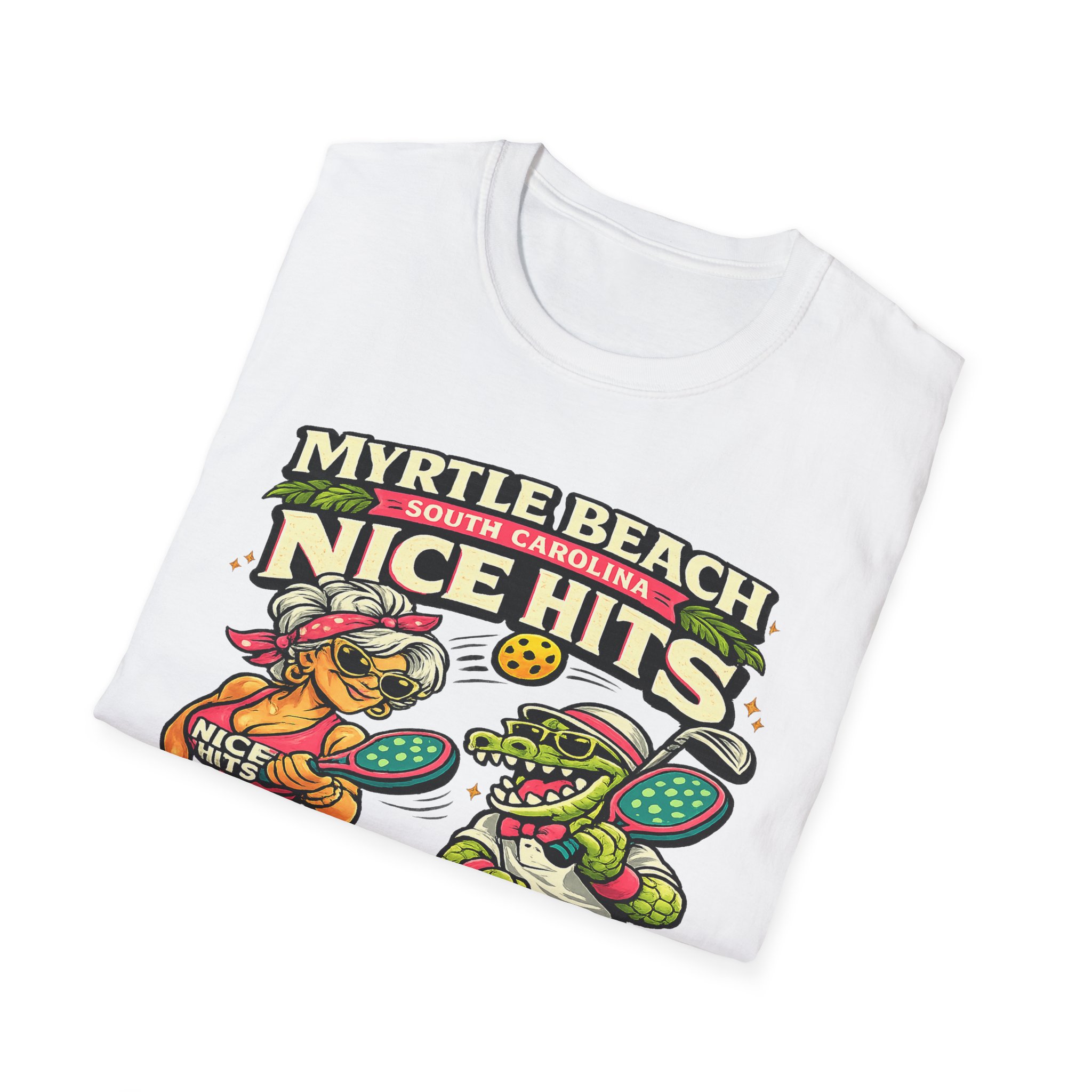 Nice Hits – Sassy Myrtle Beach Pickleball Shirt | Funny Beach Retiree Tee, Sun & Paddle Life - Image 8