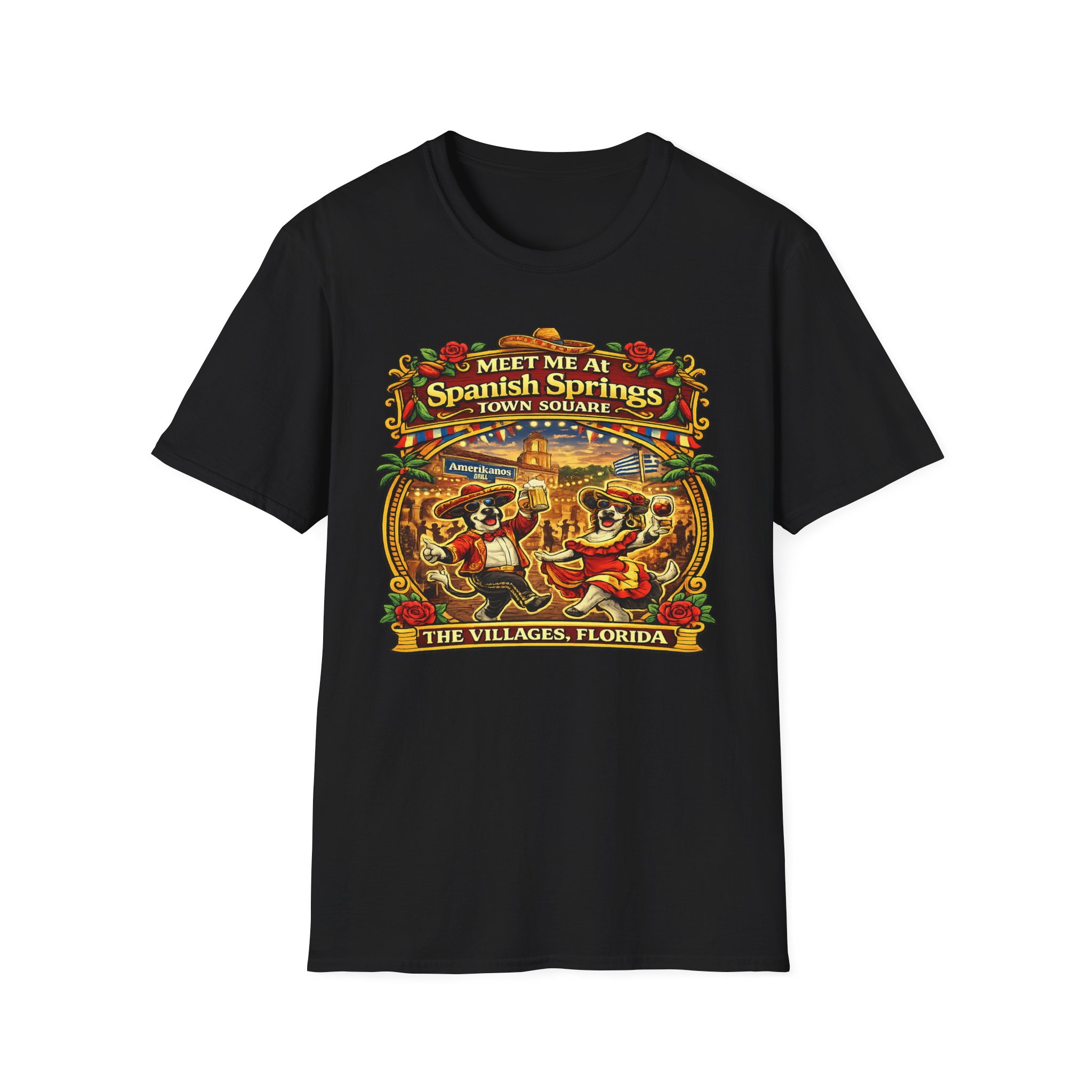 Spanish Springs Shirt – Meet Me at Spanish Springs Tee | The Villages Florida Original Town Square Shirt | Spanish Springs, Villages | SassyUSA | The Villages, Florida