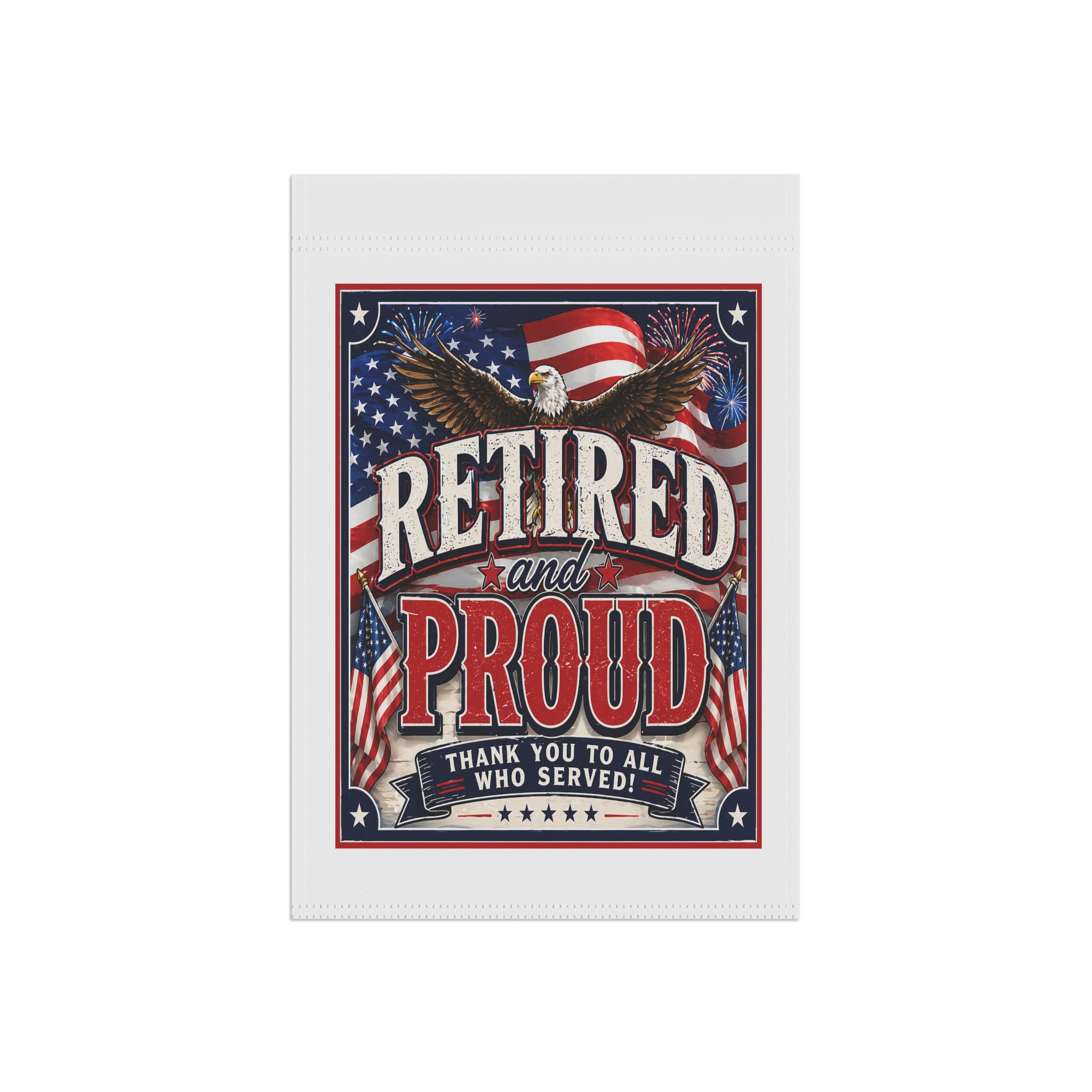 Retired & Proud Patriotic Yard Sign | American Flag | Bald Eagle | Veteran Tribute | FREE Shipping | The Villages Patriots | SassyUsa | Villages Yard Sign - Image 3