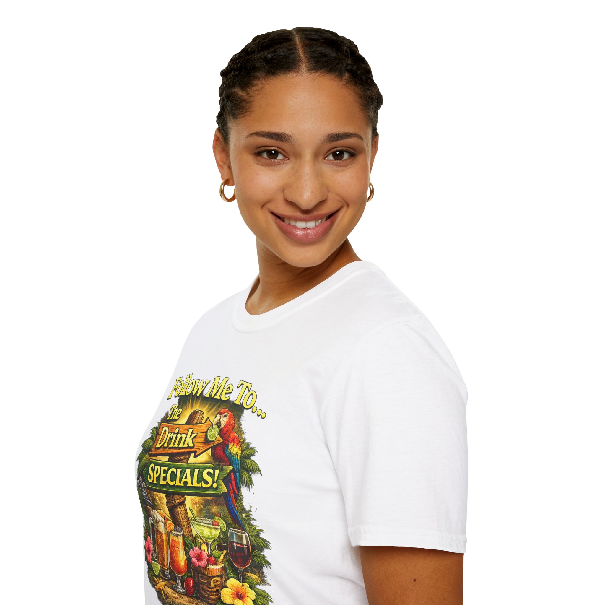 Follow Me to the Drink Specials Tee | Ladies Night tshirt | Girls Night Out tshirt | Female drinking tshirt | SassyUsa - Image 5