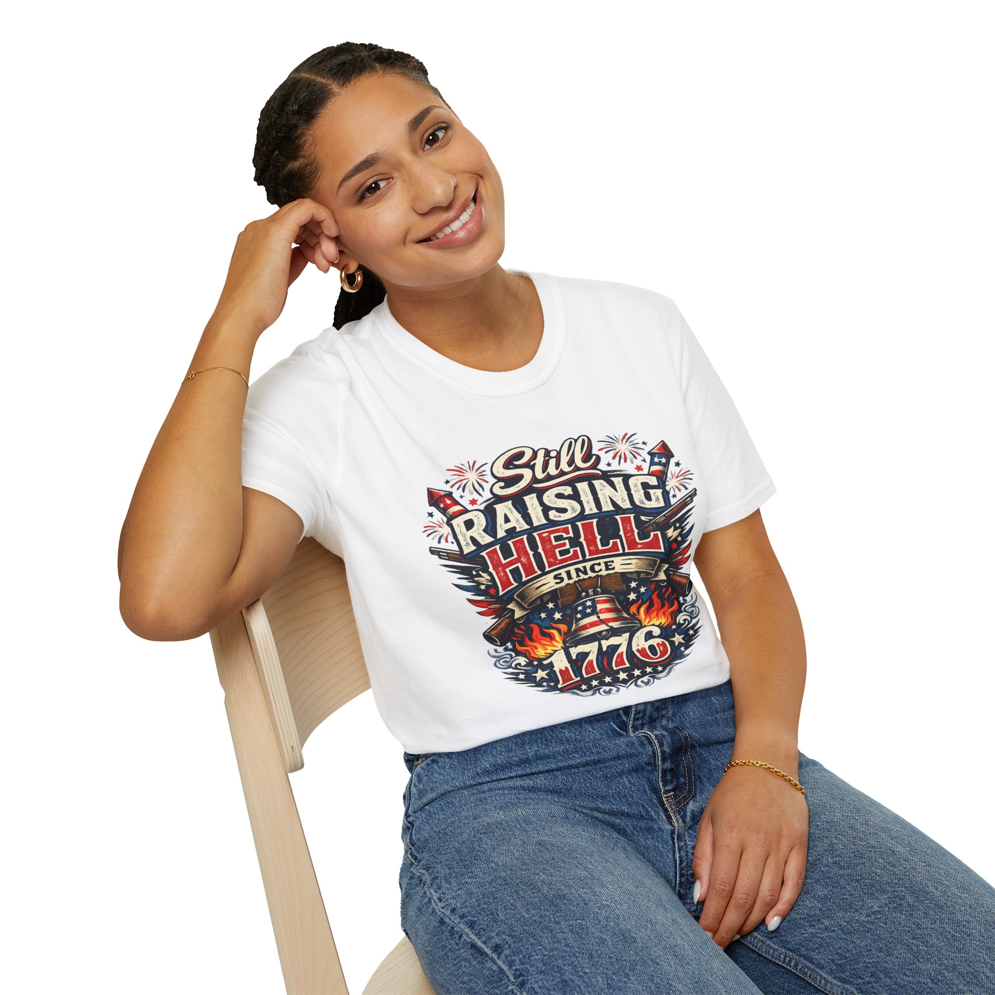 Still Raising Hell Since 1776 Shirt, America 250 Celebration Tee, Funny Patriotic July 4th T-Shirt, Sassy USA - Image 6