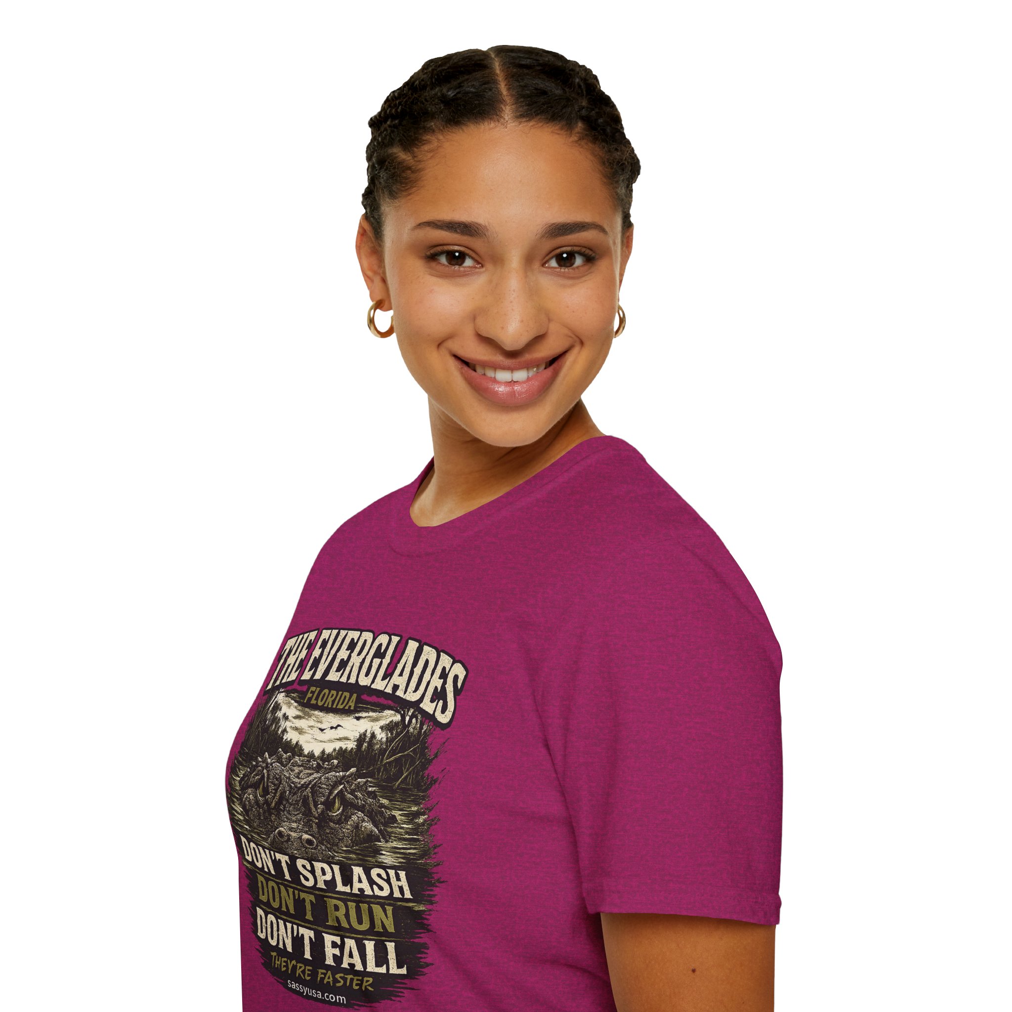 The Everglades Florida Tee – Don’t Splash Don’t Run Don’t Fall | Funny Gator Warning Shirt | SassyUsa | Florida Gator - Image 11