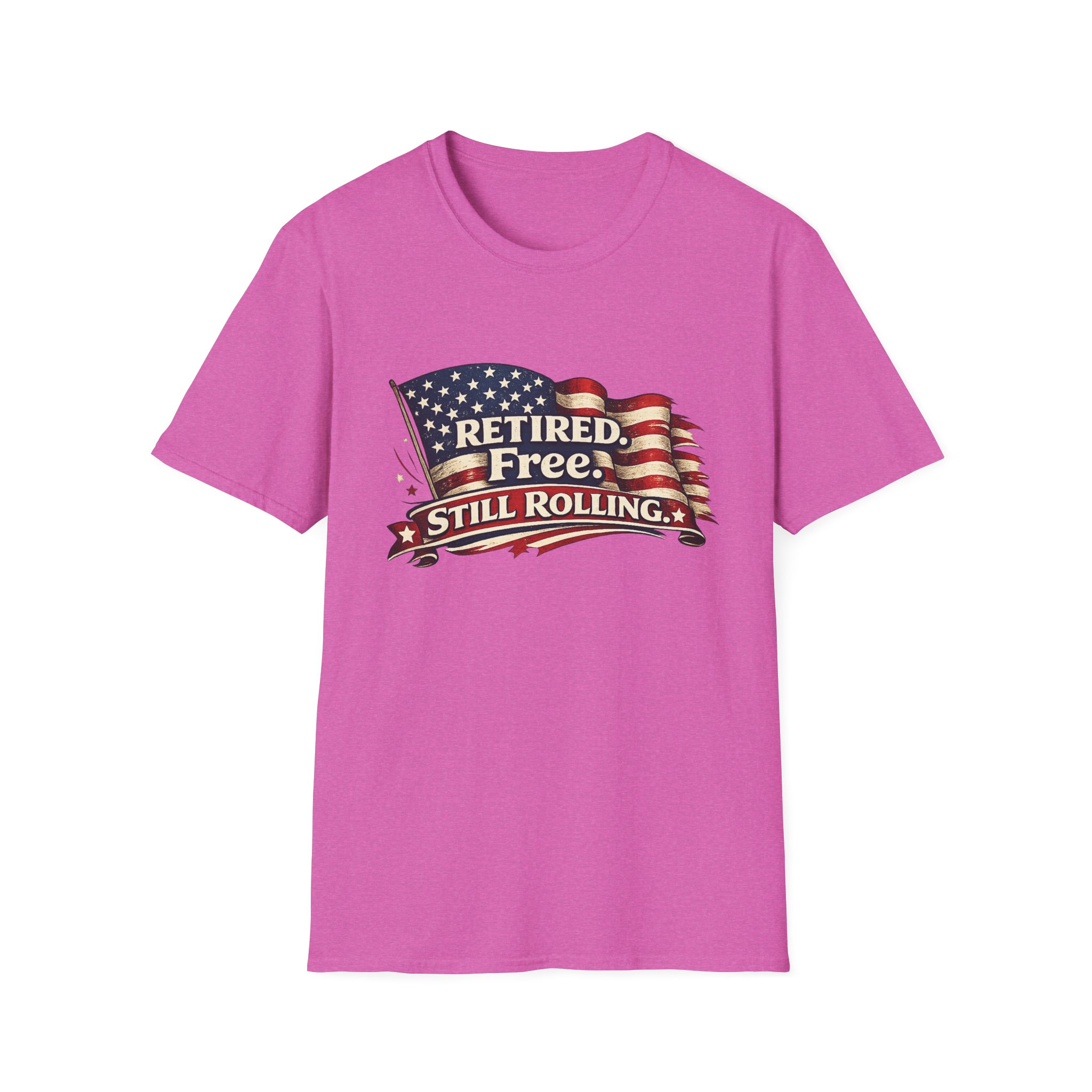 Retired Free Still Rolling Shirt, Funny Retirement Tee, Patriotic American Flag T-Shirt, 4th of July Shirt, SassyUSA, July 4 2026 - Image 13