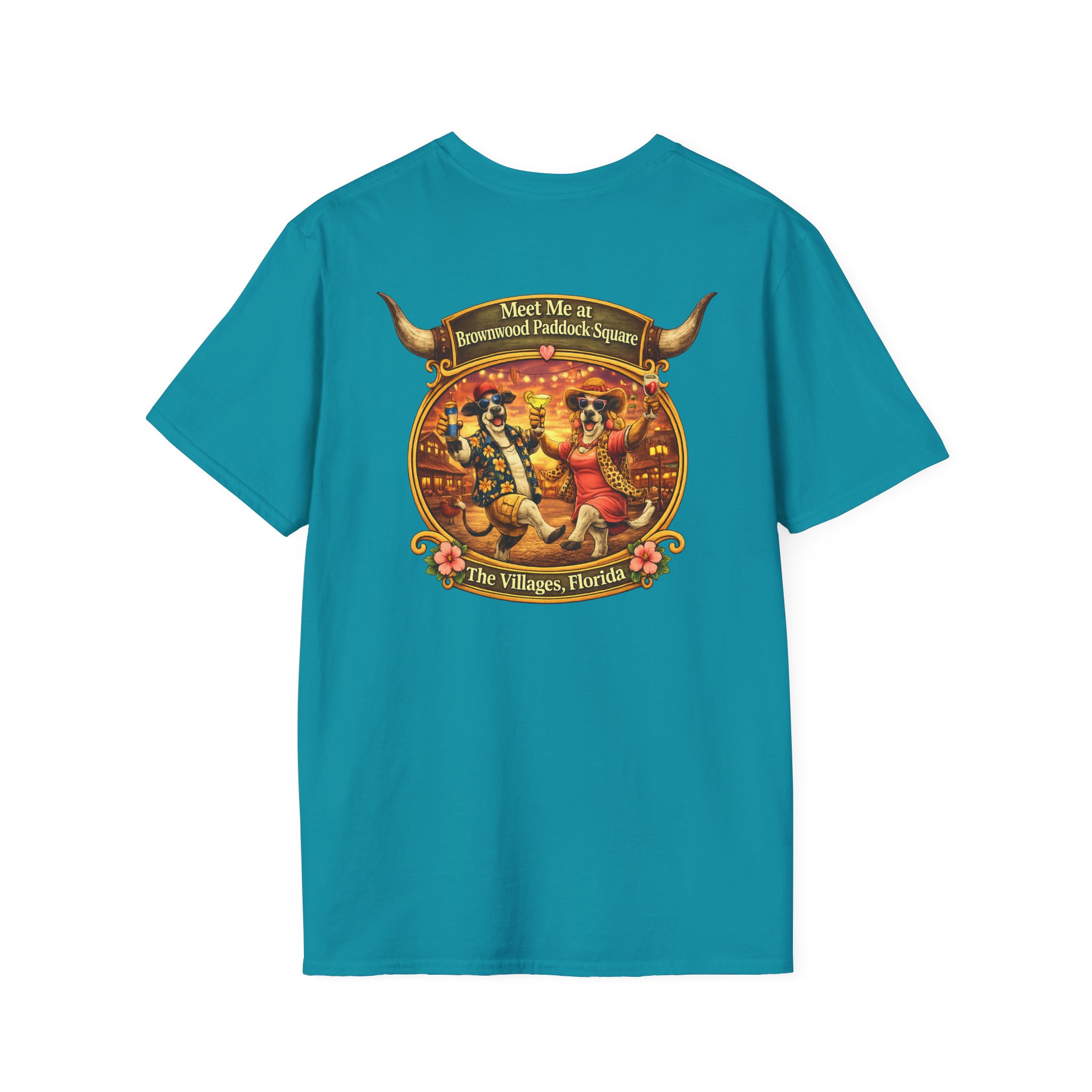 Villagers Love Their Happy Hour Shirt | Villages Mens Drinking Shirt | The Villages Florida Party Shirt | Brownwood Paddock Square | The Villages, Florida - Image 2