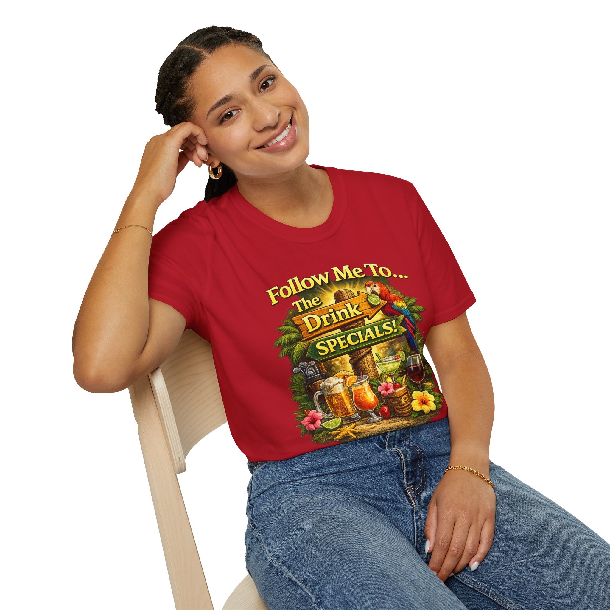 Follow Me to the Drink Specials Tee | Ladies Night tshirt | Girls Night Out tshirt | Female drinking tshirt | SassyUsa - Image 18