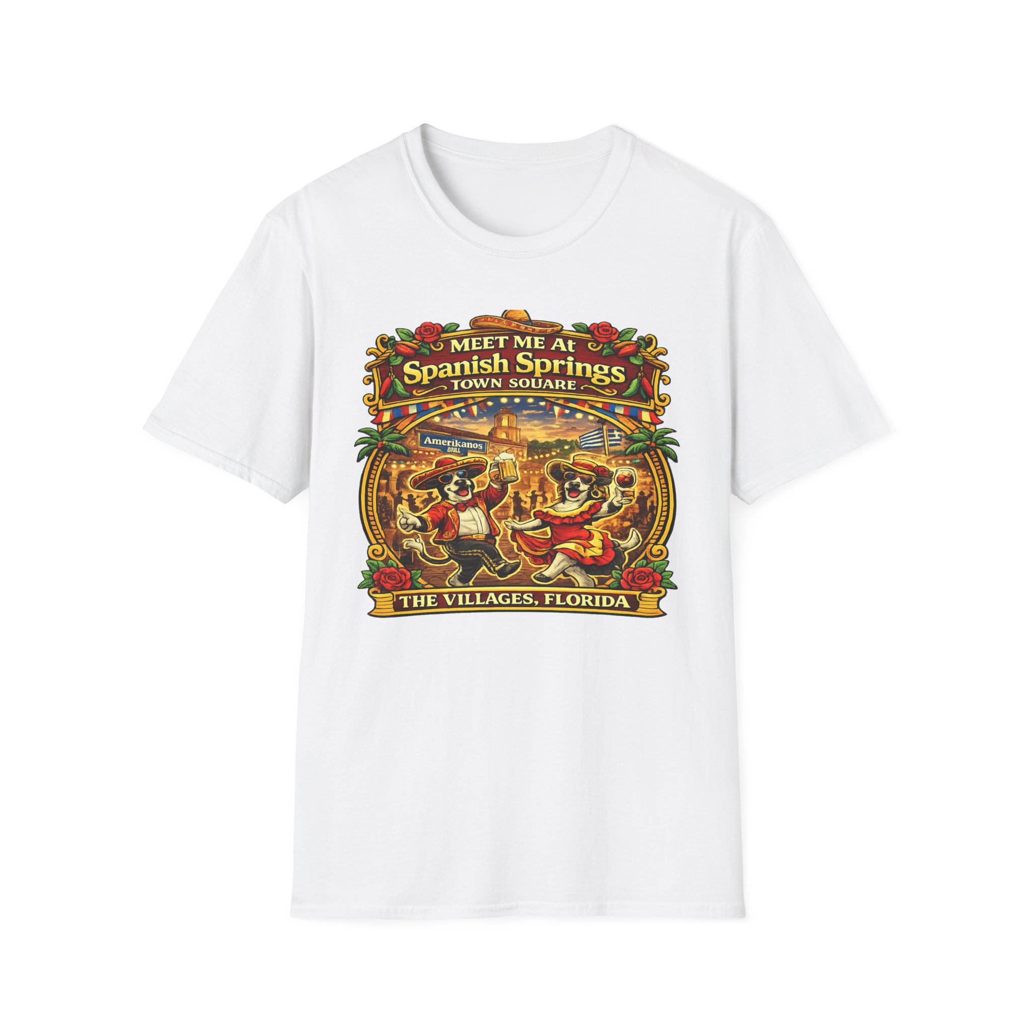 Spanish Springs Shirt – Meet Me at Spanish Springs Tee | The Villages Florida Original Town Square Shirt | Spanish Springs, Villages | SassyUSA | The Villages, Florida - Image 4