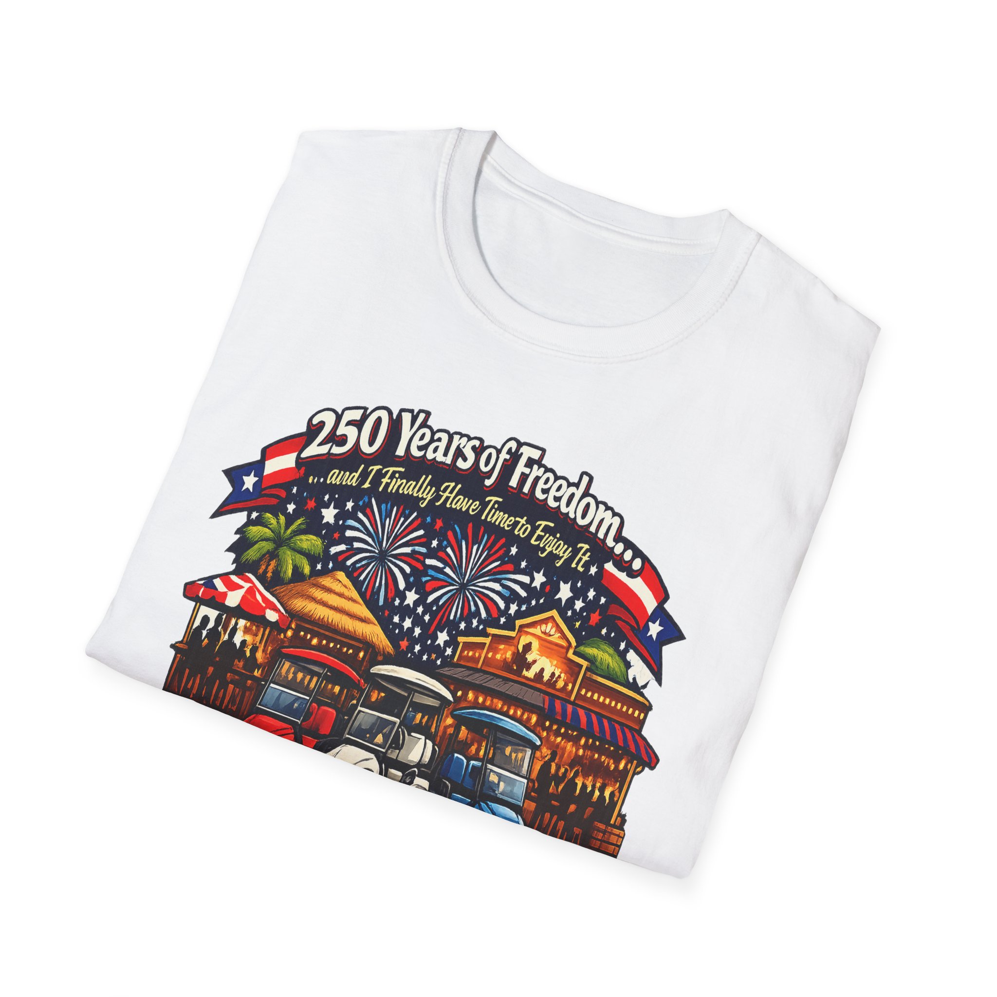 250 Years of Freedom Shirt, The Villages Florida Tee, Funny Retirement Golf Cart Shirt, Patriotic 4th of July T-Shirt - Image 4