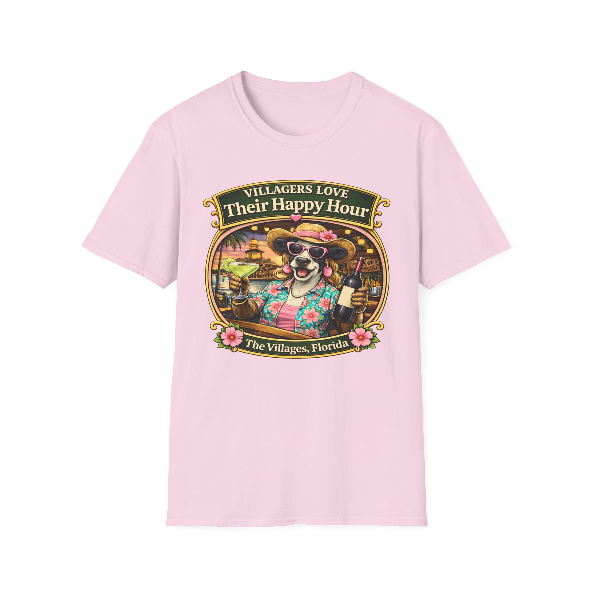 Villagers Love Their Happy Hour Shirt | Funny Florida Retirement Tee | The Villages Party T-Shirt | Sumter Landing | The Villages, Florida - Image 13