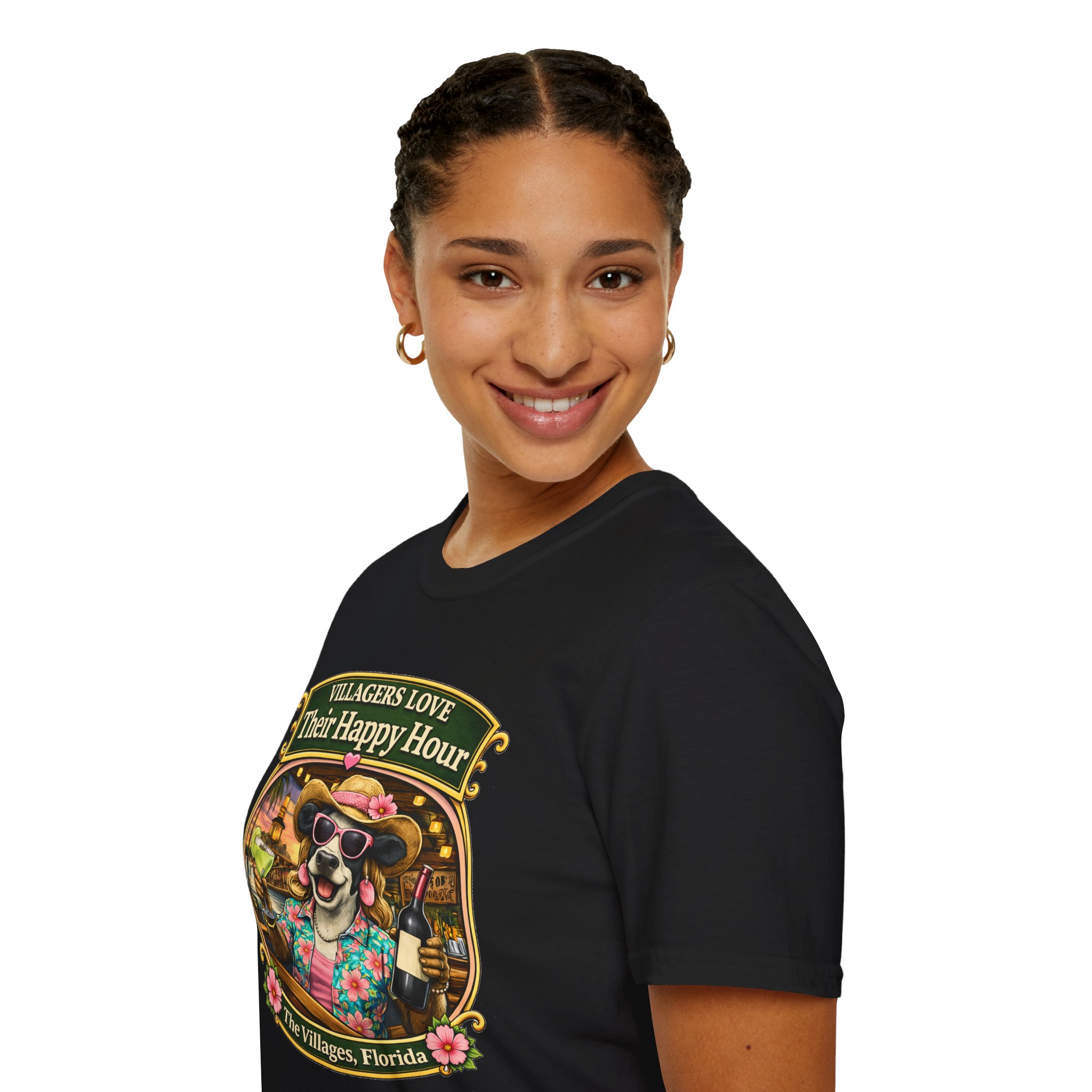 Villagers Love Their Happy Hour Shirt | Funny Florida Retirement Tee | The Villages Party T-Shirt | Sumter Landing | The Villages, Florida - Image 9