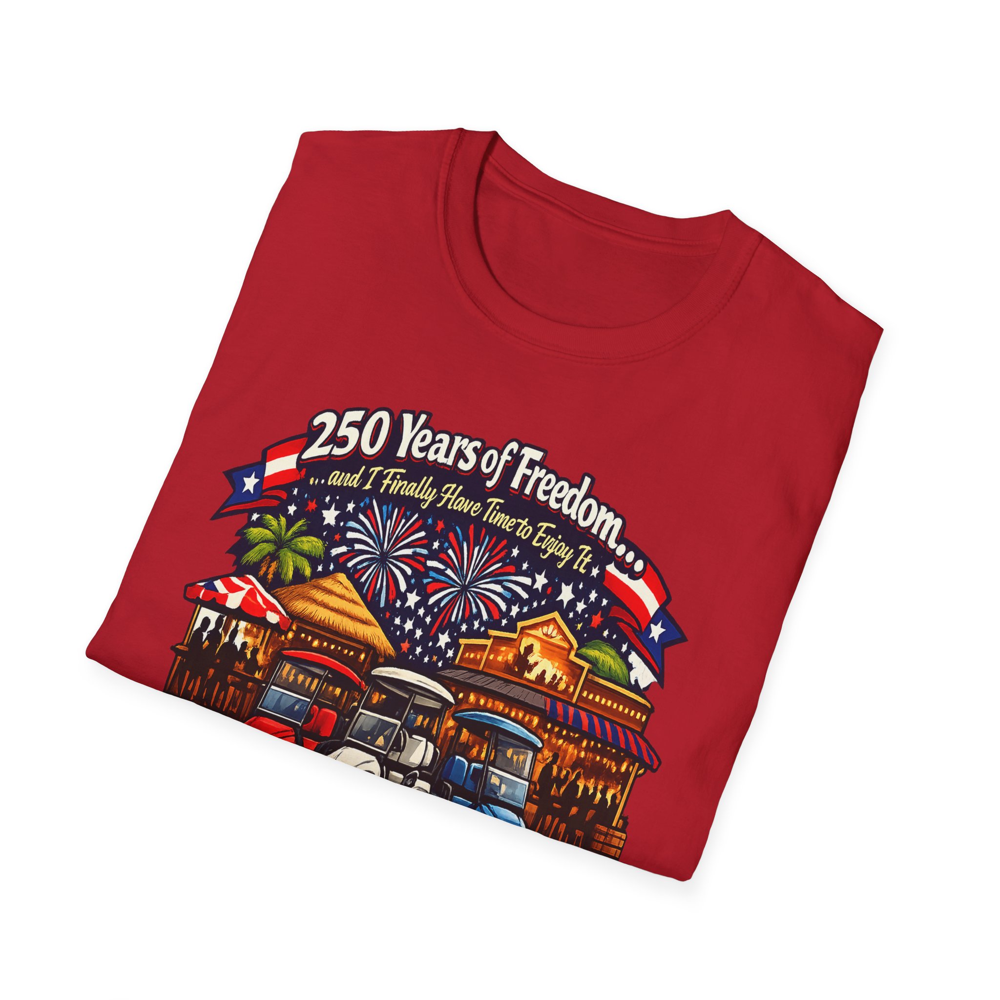 250 Years of Freedom Shirt, The Villages Florida Tee, Funny Retirement Golf Cart Shirt, Patriotic 4th of July T-Shirt - Image 9