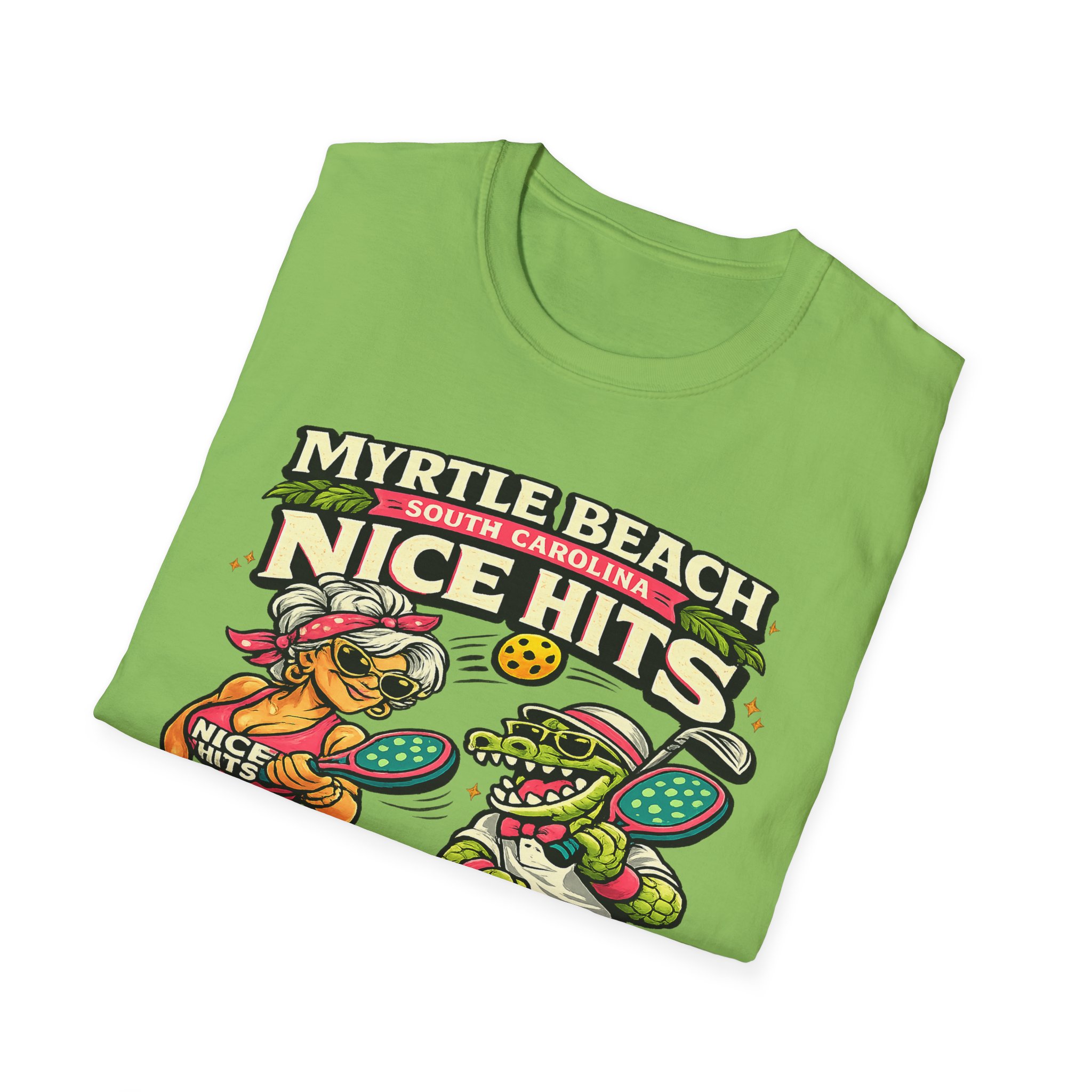 Nice Hits – Sassy Myrtle Beach Pickleball Shirt | Funny Beach Retiree Tee, Sun & Paddle Life - Image 4