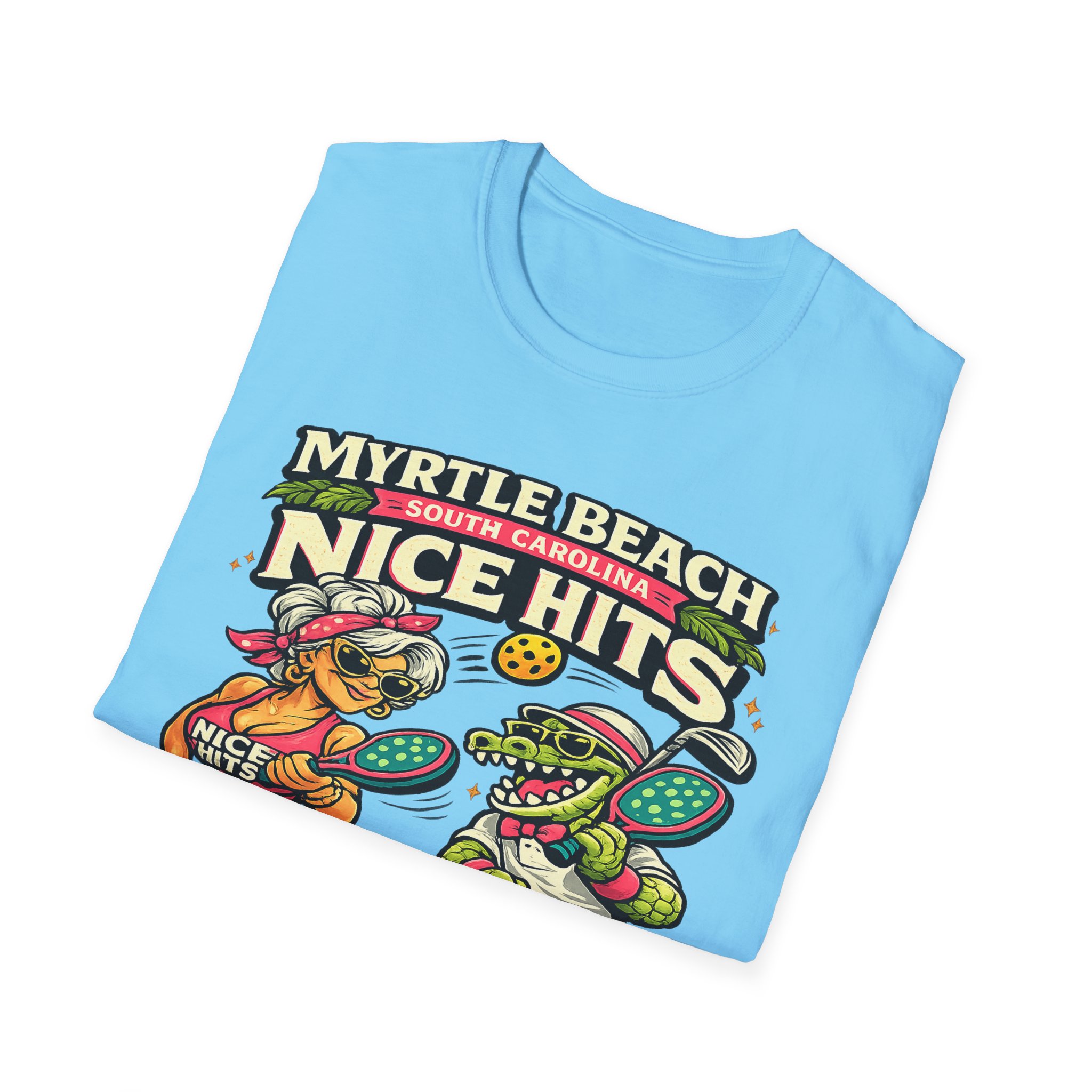 Nice Hits – Sassy Myrtle Beach Pickleball Shirt | Funny Beach Retiree Tee, Sun & Paddle Life - Image 20