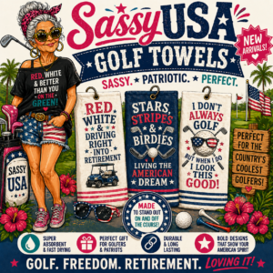 I Don’t Always Golf Towel | Funny Golf Gift, But When I Do I Look This Good | Sassy Golf Accessories | Womens Golf Towel | Cute Golf Gift Idea | SassyUSA