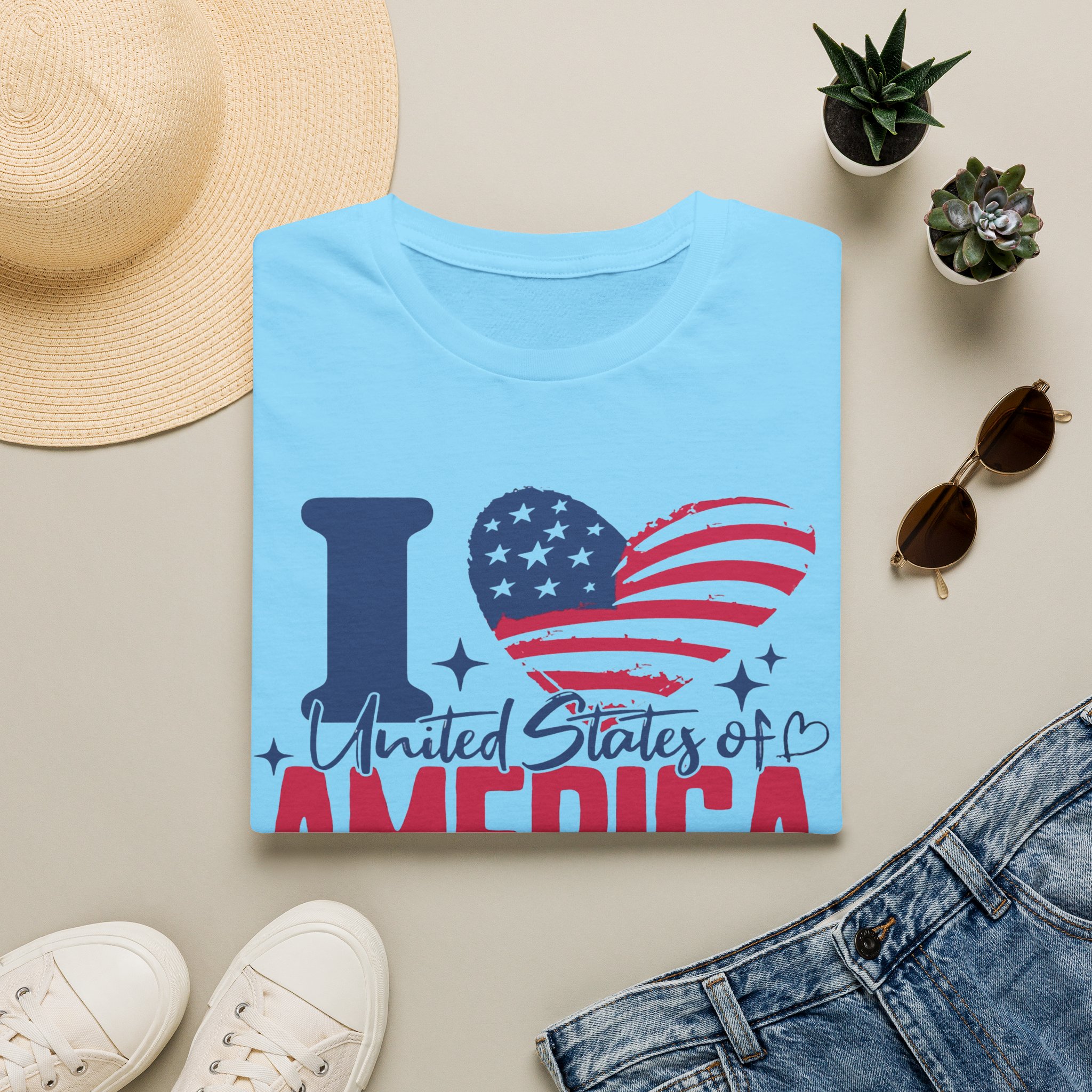 ❤️ I Love America | Land of the Free & Retired Patriotic Tee - Image 17