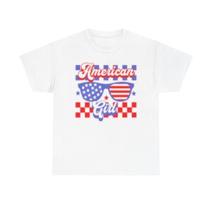 American Girl Patriotic Shirt 🇺🇸 | Retro USA Sunglasses Tee 😎 | Cute Fourth of July Shirt for Girls & Teens 🎆 | Mom & Grandmom Gift Idea | $24.99 Free Shipping
