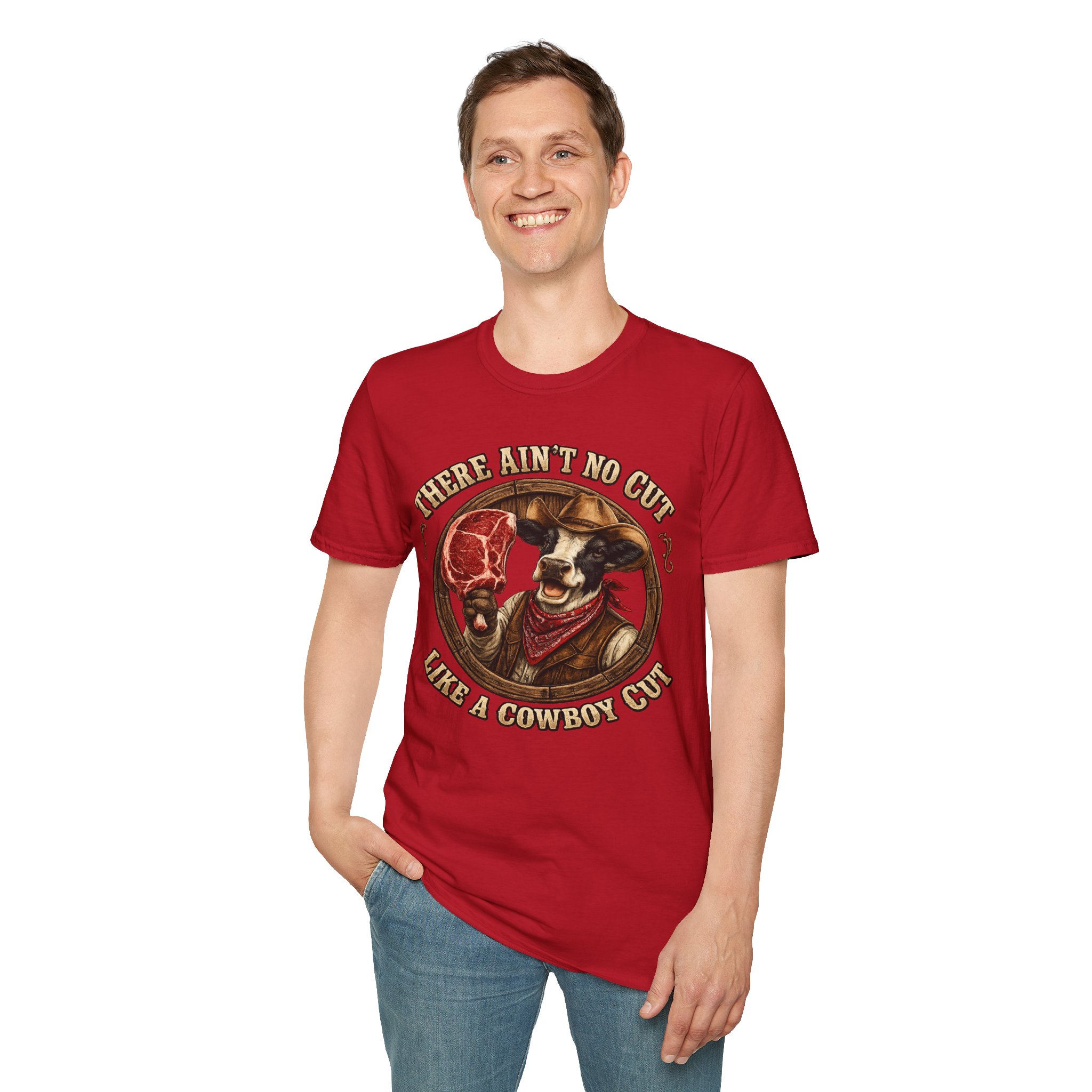 🥩 THERE AIN’T NO CUT LIKE A COWBOY CUT T-Shirt | Funny Western Steak Shirt | Cowboy BBQ Tee | Country Cow Shirt | Ranch Humor Graphic Tee | Brownwood Style Apparel | FREE Shipping - Image 15