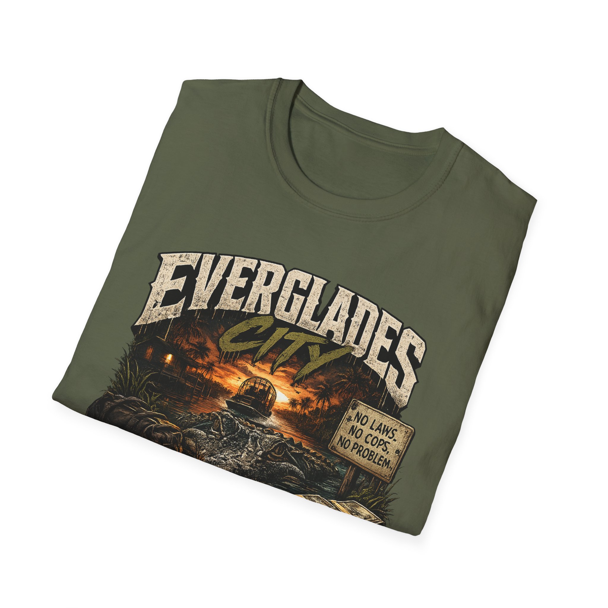 Paradise Ainβt Peaceful β Everglades City Tee ππ₯π΄ (Free Shipping) | Everglades City, Florida | SassyUSA - Image 2