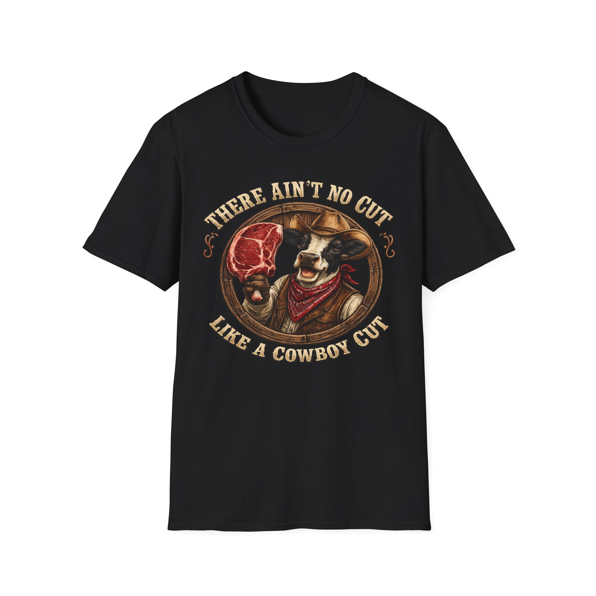 🥩 THERE AIN’T NO CUT LIKE A COWBOY CUT T-Shirt | Funny Western Steak Shirt | Cowboy BBQ Tee | Country Cow Shirt | Ranch Humor Graphic Tee | Brownwood Style Apparel | FREE Shipping - Image 7