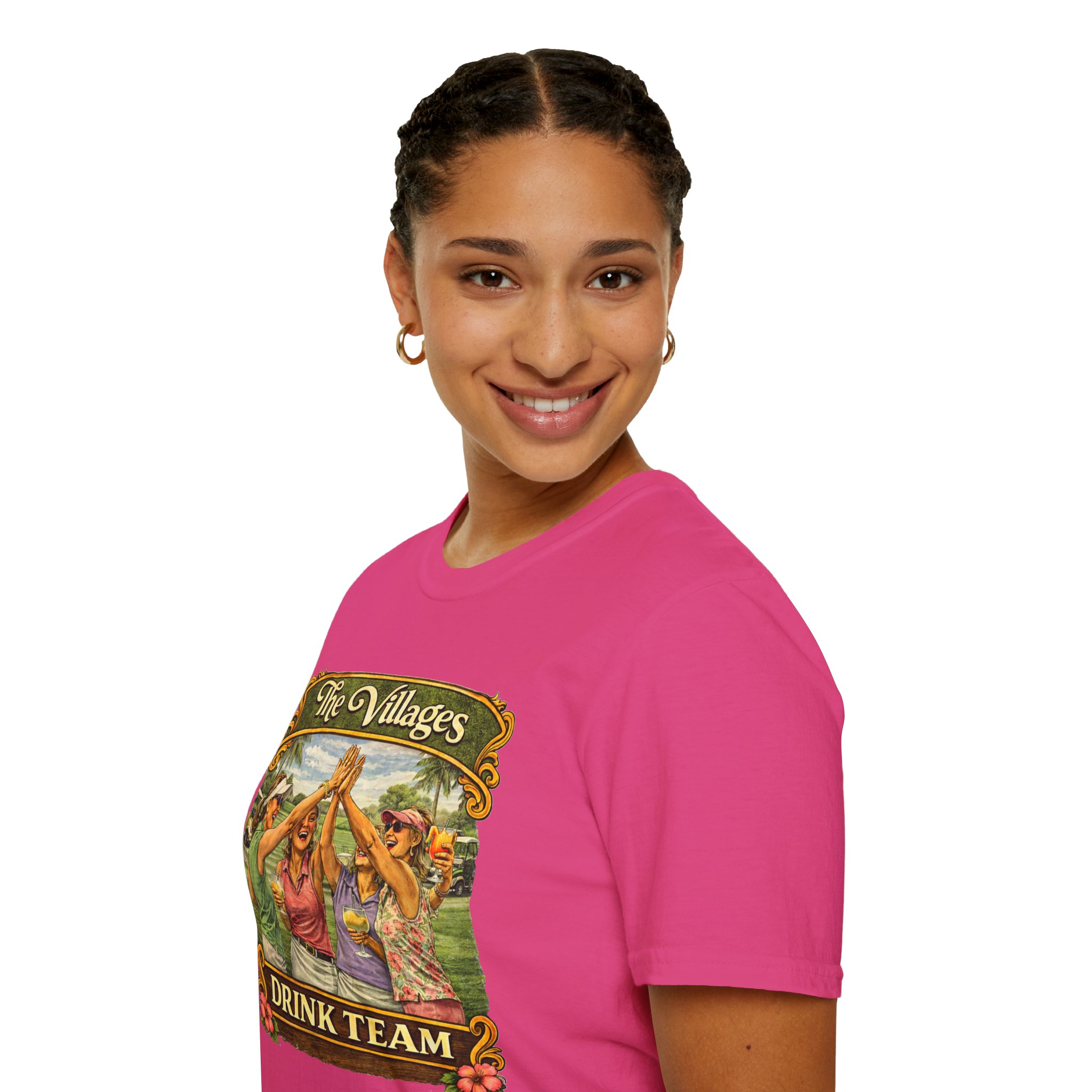 The Villages Drink Team Shirt | Funny Ladies Golf & Cocktail Tee | Florida Retirement Party Shirt | The Villages, Florida ladies | SassyUsa - Image 3