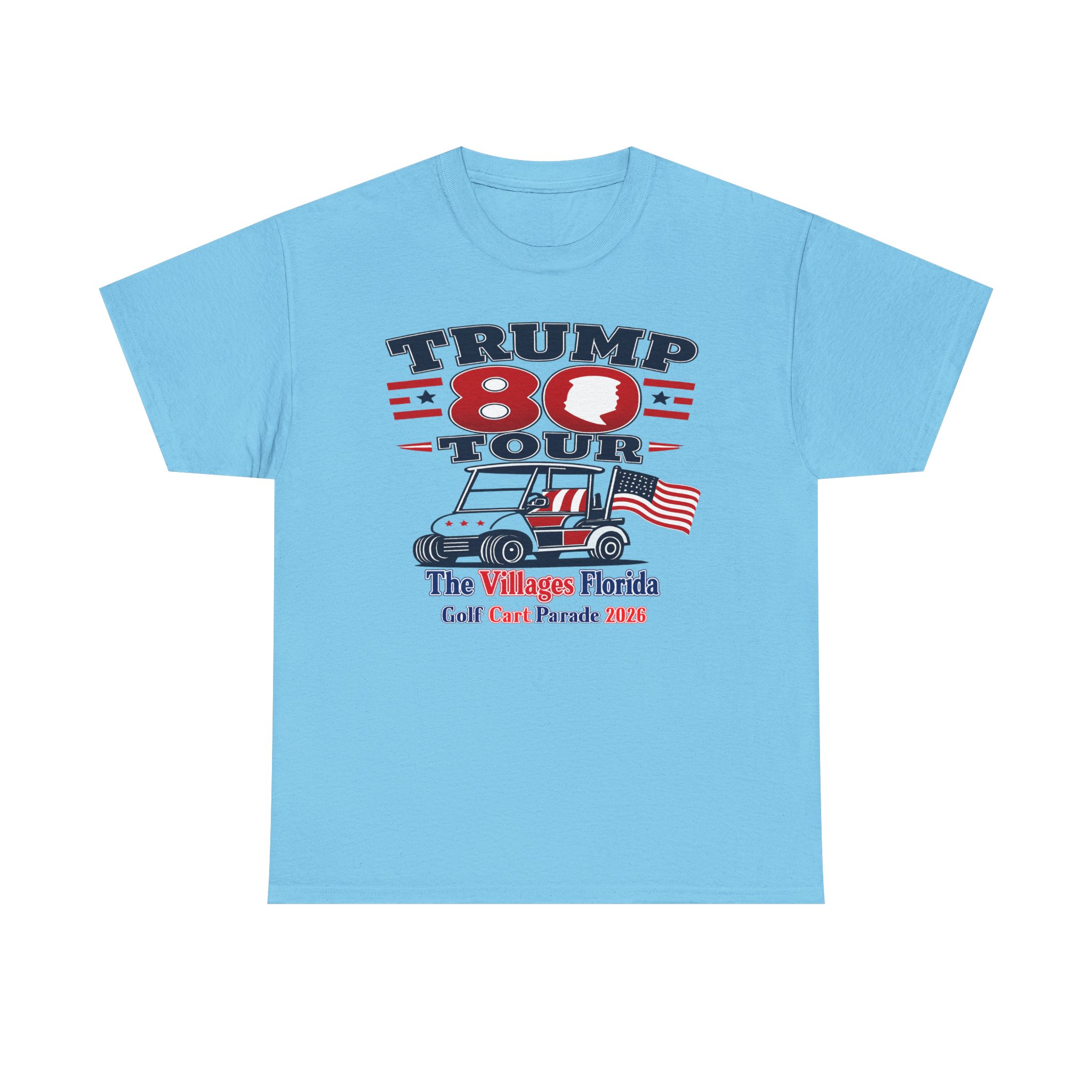 ⛳ Golf Cart Parade June 14, 2026 | TRUMP 80 | The Villages Florida Patriotic T-Shirt | Red White & Blue Retirement Party Tee 🎆 FREE SHIPPING.... - Image 13