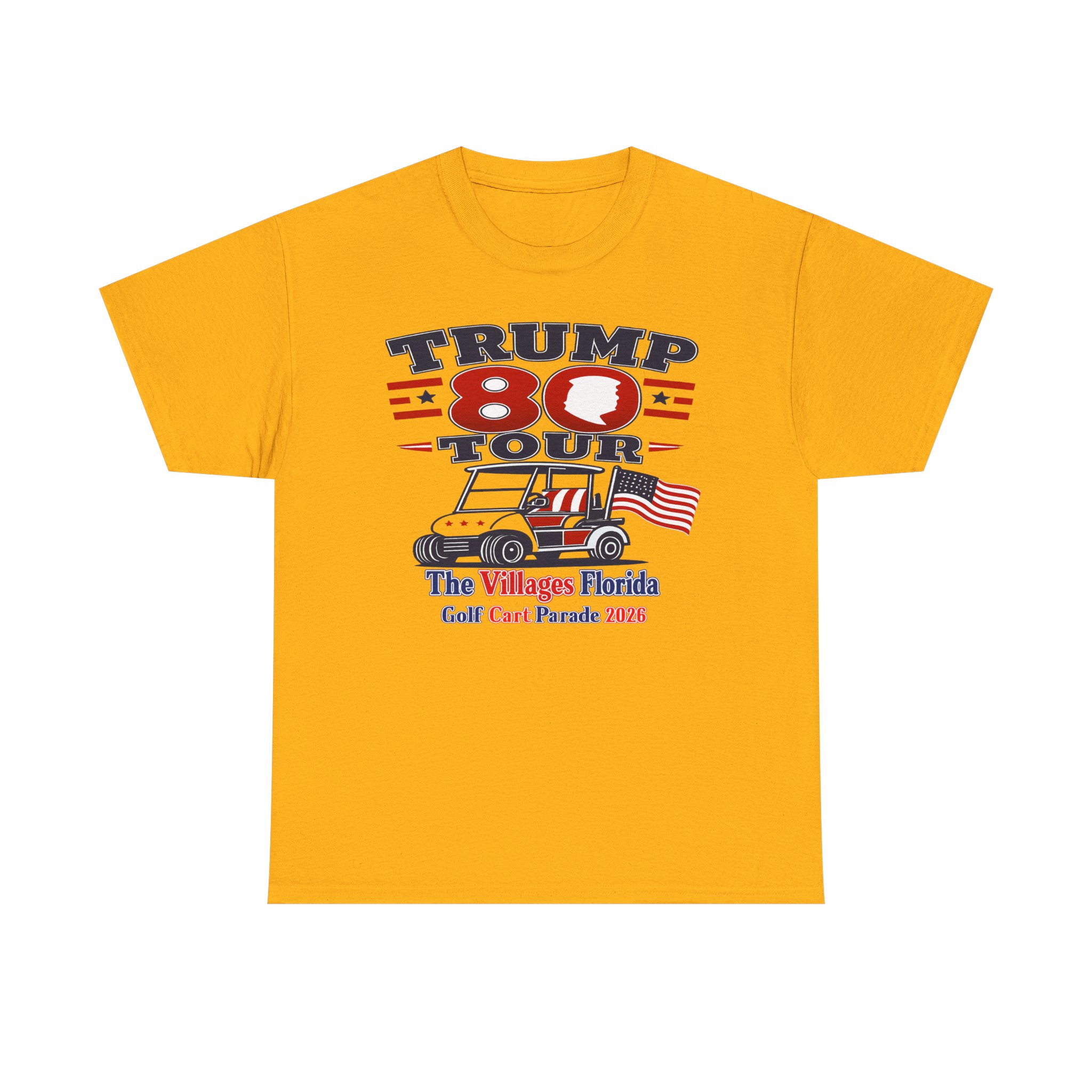 ⛳ Golf Cart Parade June 14, 2026 | TRUMP 80 | The Villages Florida Patriotic T-Shirt | Red White & Blue Retirement Party Tee 🎆 FREE SHIPPING.... - Image 7