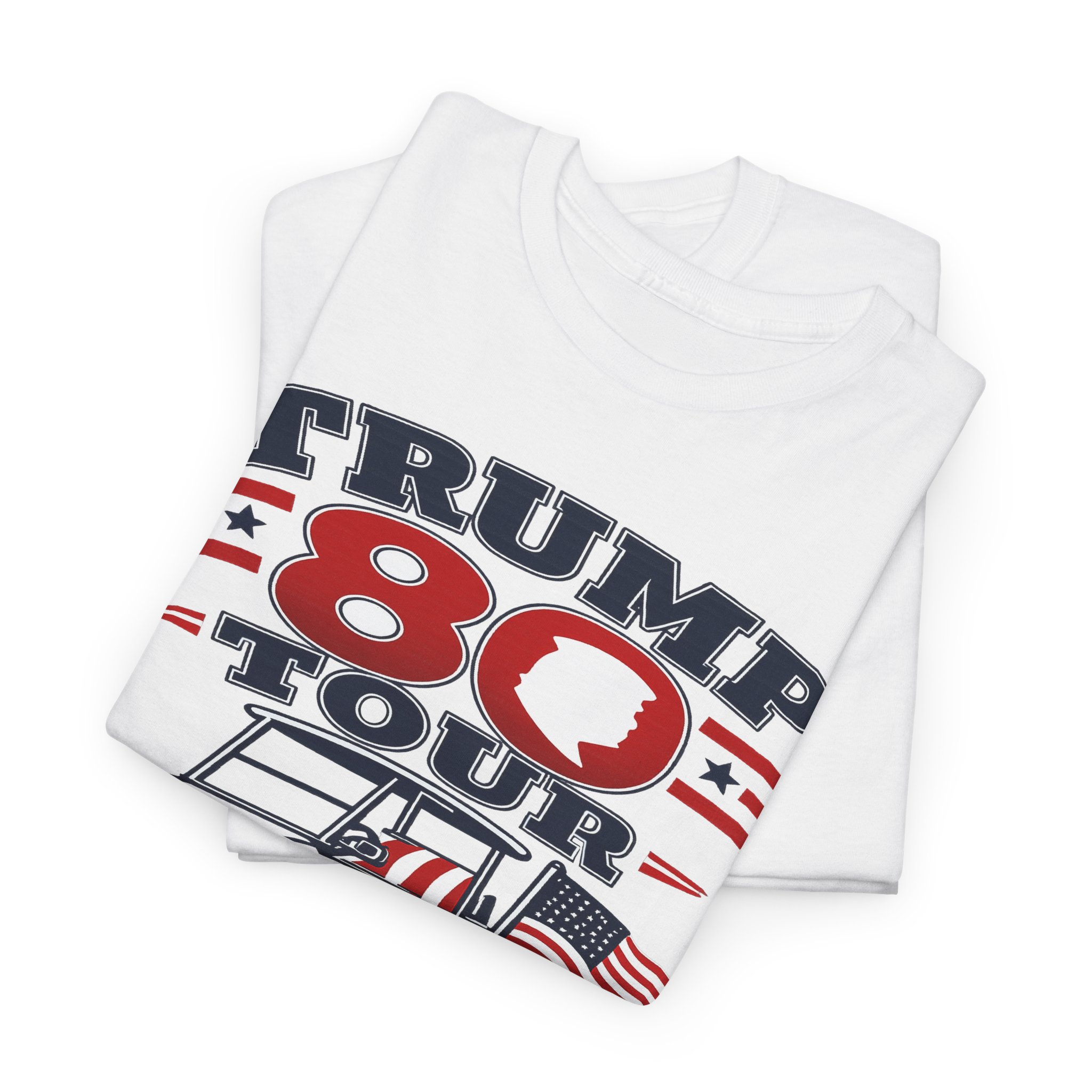 ⛳ Golf Cart Parade June 14, 2026 | TRUMP 80 | The Villages Florida Patriotic T-Shirt | Red White & Blue Retirement Party Tee 🎆 FREE SHIPPING.... - Image 2