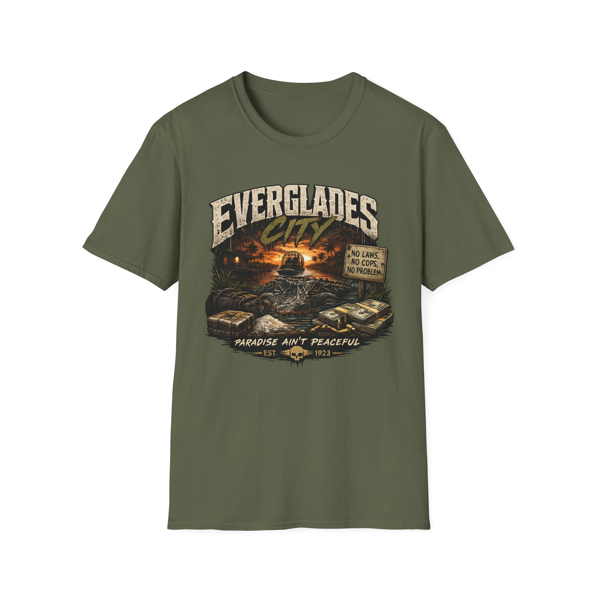 Paradise Ainβt Peaceful β Everglades City Tee ππ₯π΄ (Free Shipping) | Everglades City, Florida | SassyUSA