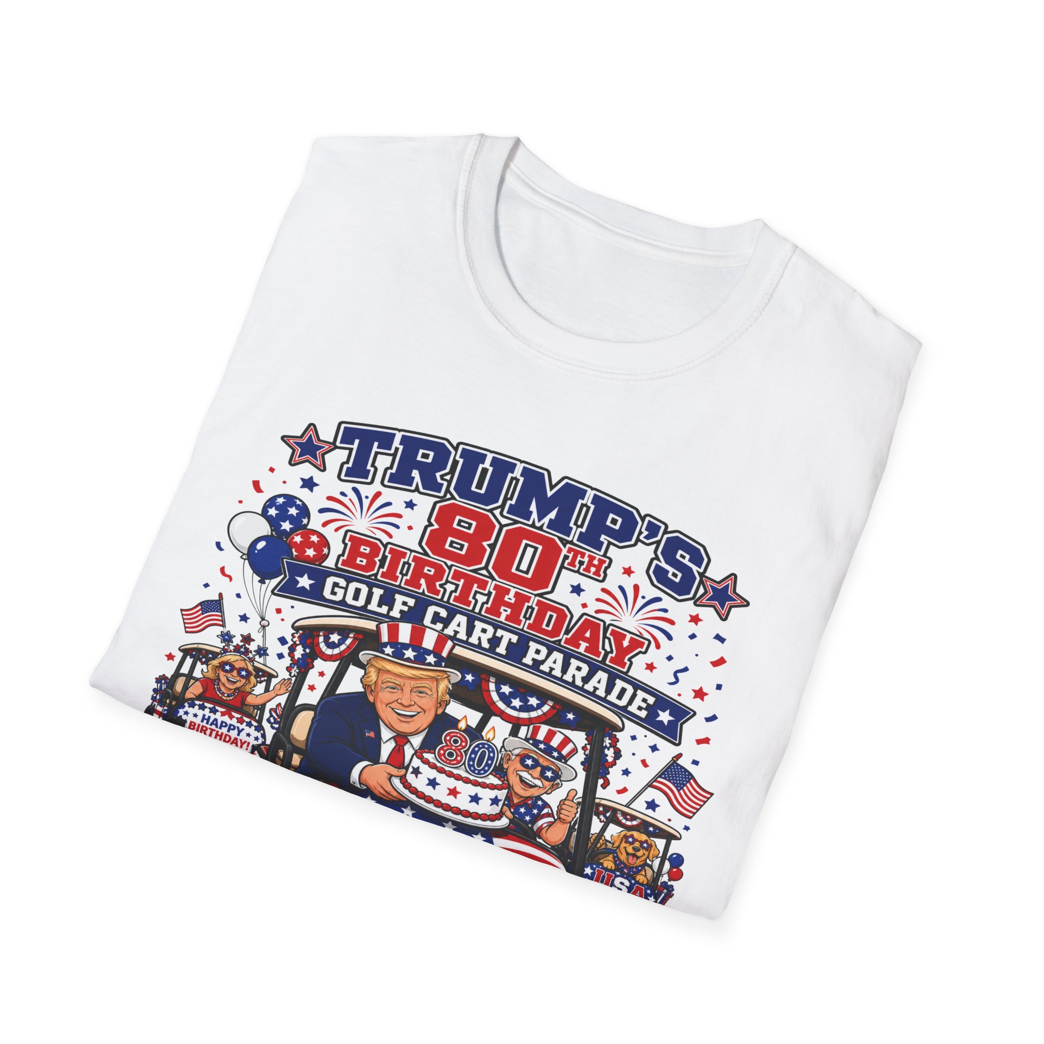 Trump 80th Birthday Golf Cart Parade Shirt 🇺🇸 | The Villages Florida June 14 2026 | Patriotic Golf Cart Party Tee | SassyUSA | USA Celebration - Image 5