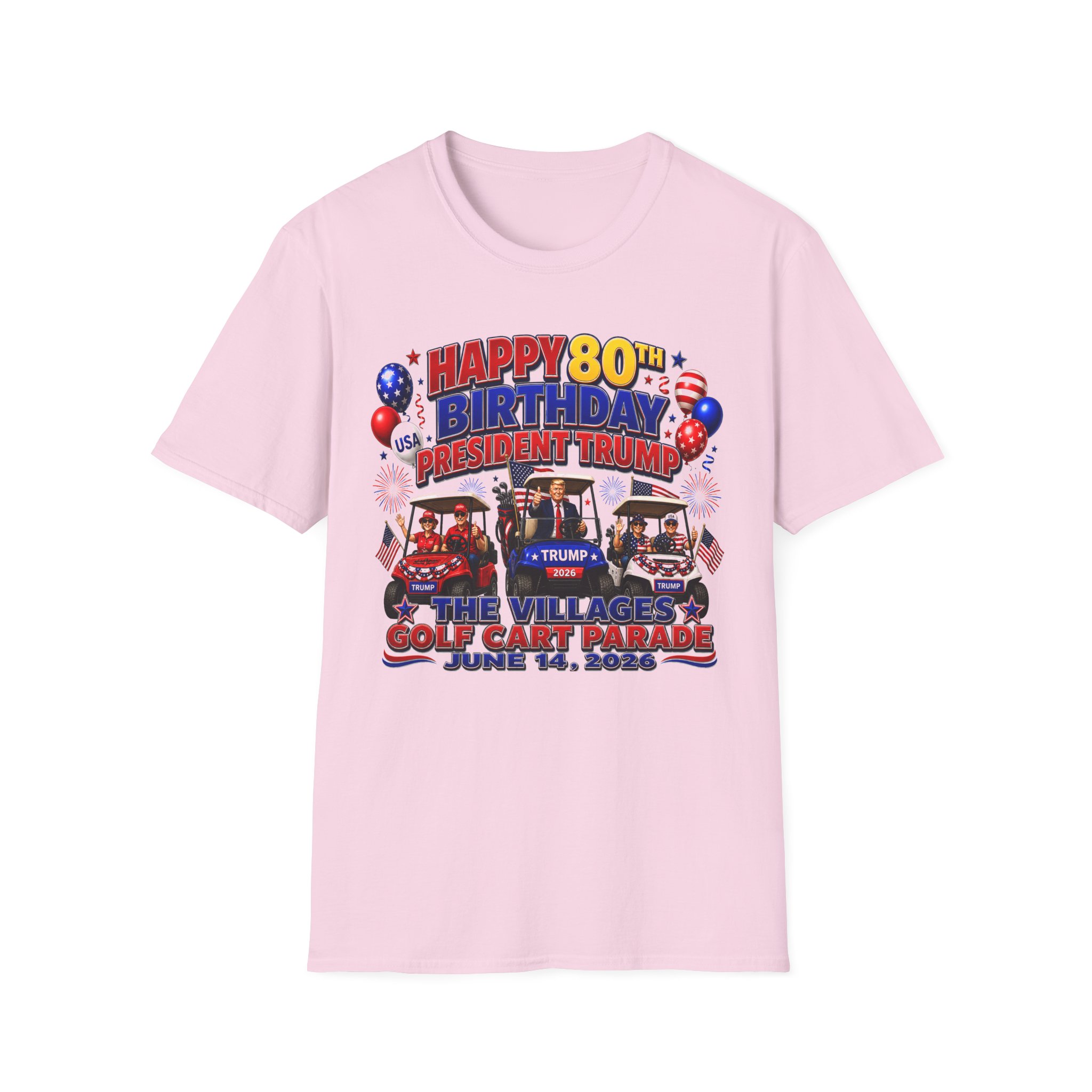 Happy 80th Birthday President Trump Shirt 🇺🇸 | Villages Golf Cart Parade 2026 Tee | June 14 Event Shirt | Patriotic USA Trump Shirt | FREE SHIPPING - Image 16
