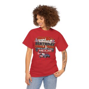 🎉 HAPPY 80TH, MR. PRESIDENT! | Trump Birthday Parade Tee for Golf Cart Legends, BBQ Patriots & The Villages Party Crew 🎉