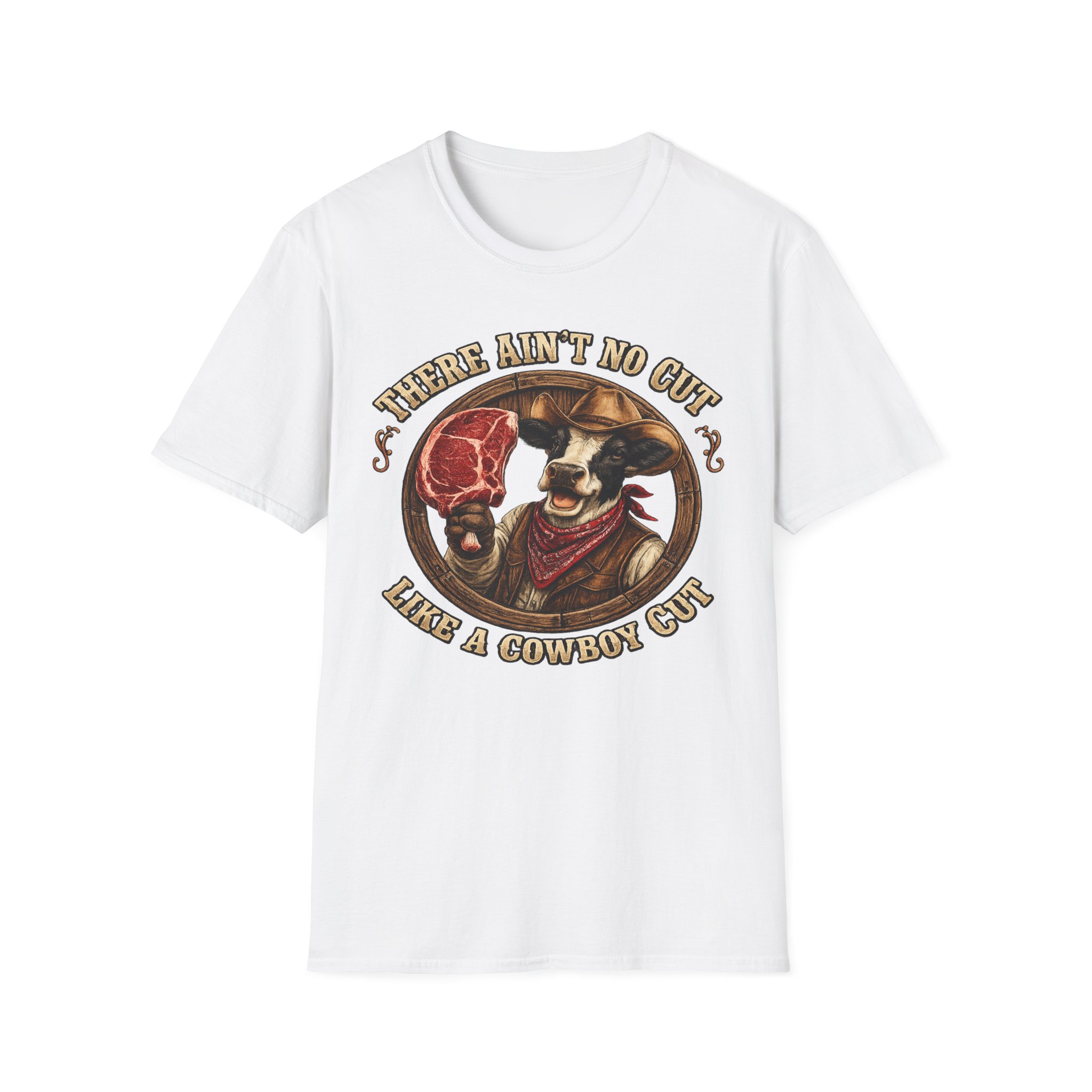 🥩 THERE AIN’T NO CUT LIKE A COWBOY CUT T-Shirt | Funny Western Steak Shirt | Cowboy BBQ Tee | Country Cow Shirt | Ranch Humor Graphic Tee | Brownwood Style Apparel | FREE Shipping - Image 4