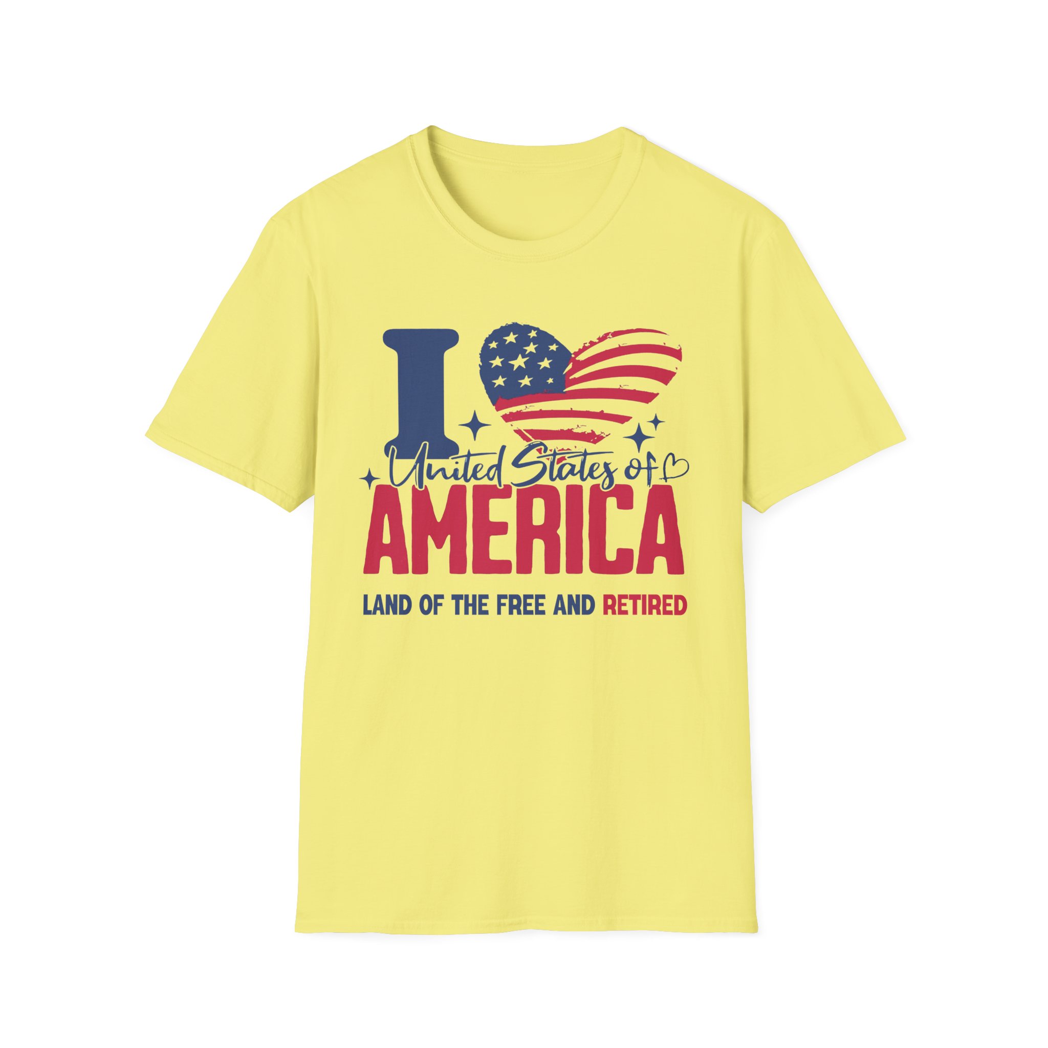 ❤️ I Love America | Land of the Free & Retired Patriotic Tee - Image 15