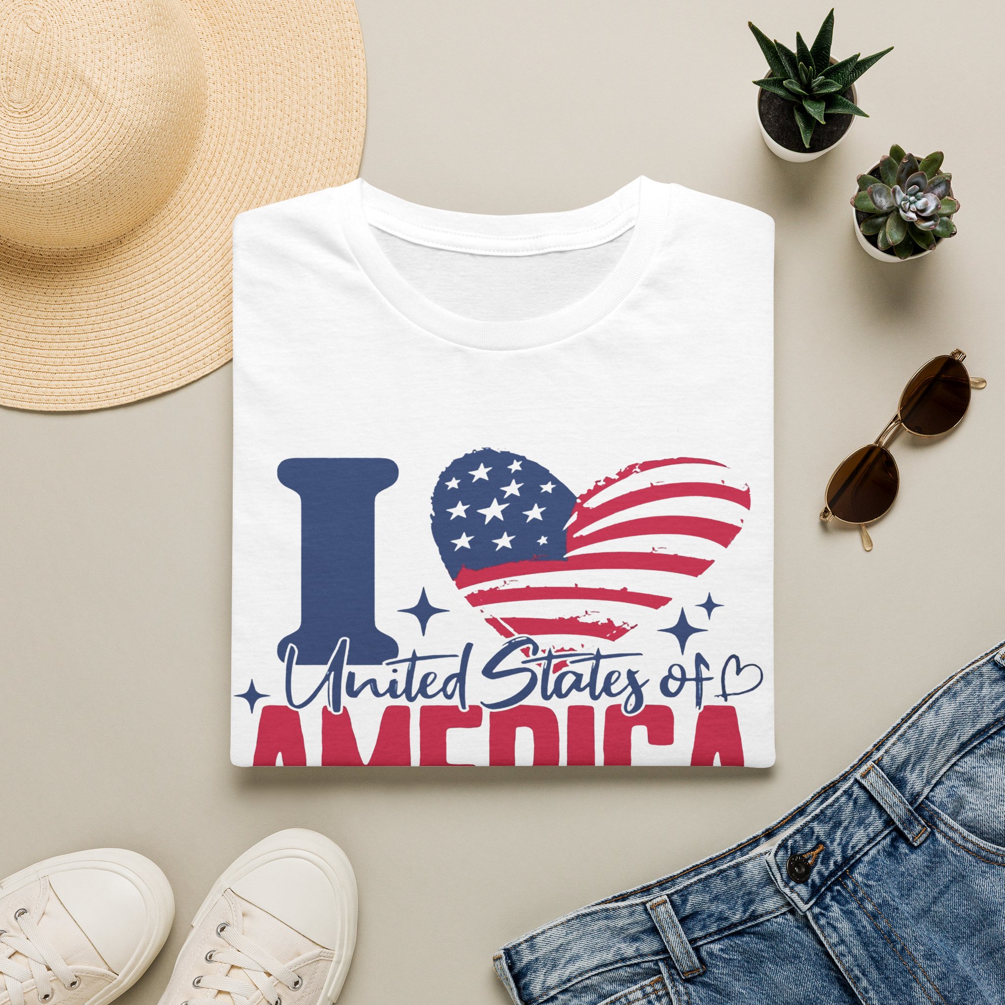 ❤️ I Love America | Land of the Free & Retired Patriotic Tee - Image 5