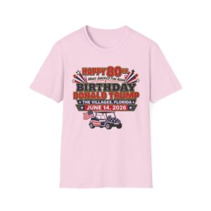 Trump 80th Birthday Shirt 2026 | The Villages Florida Golf Cart Parade Tee | Patriotic Trump Birthday T-Shirt | June 14 Celebration Shirt | SassyUSA