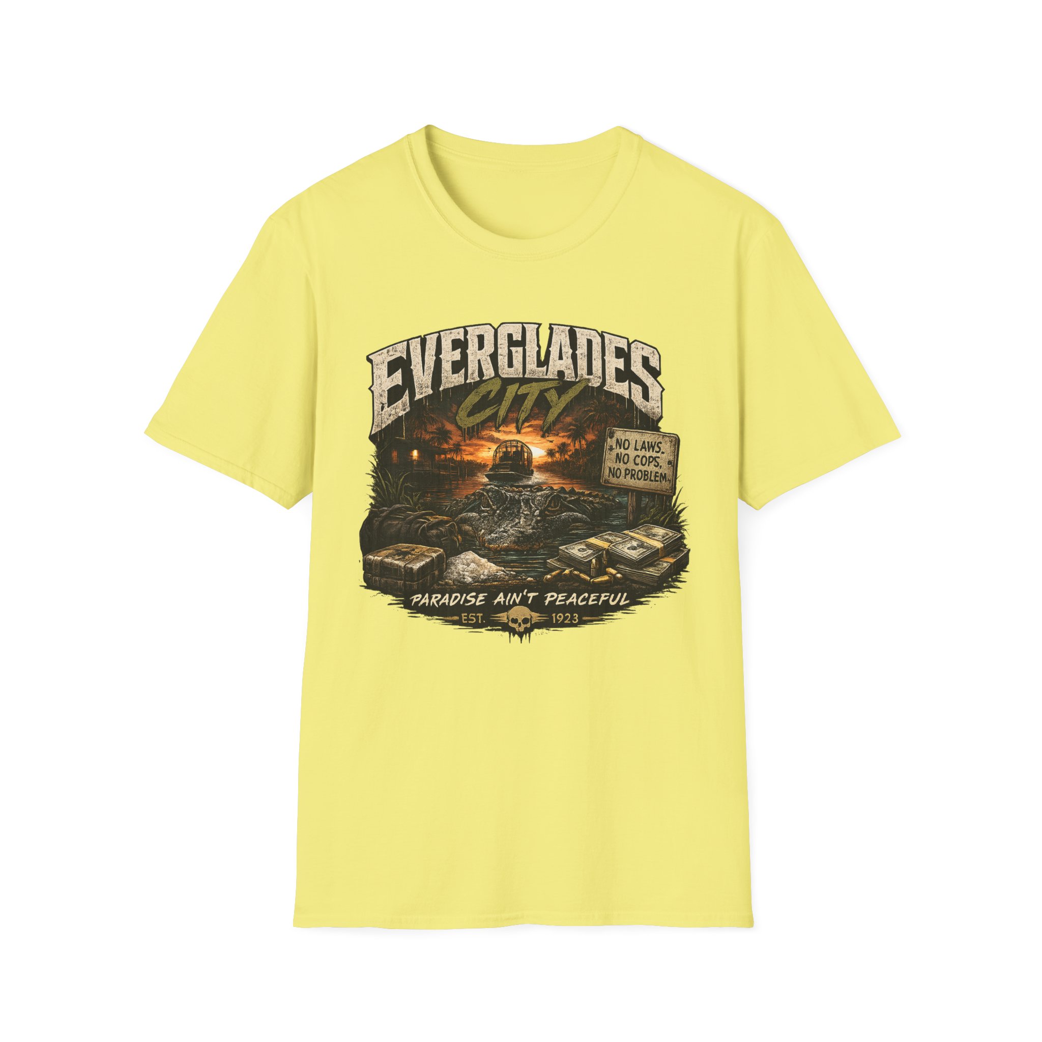 Paradise Ainβt Peaceful β Everglades City Tee ππ₯π΄ (Free Shipping) | Everglades City, Florida | SassyUSA - Image 7