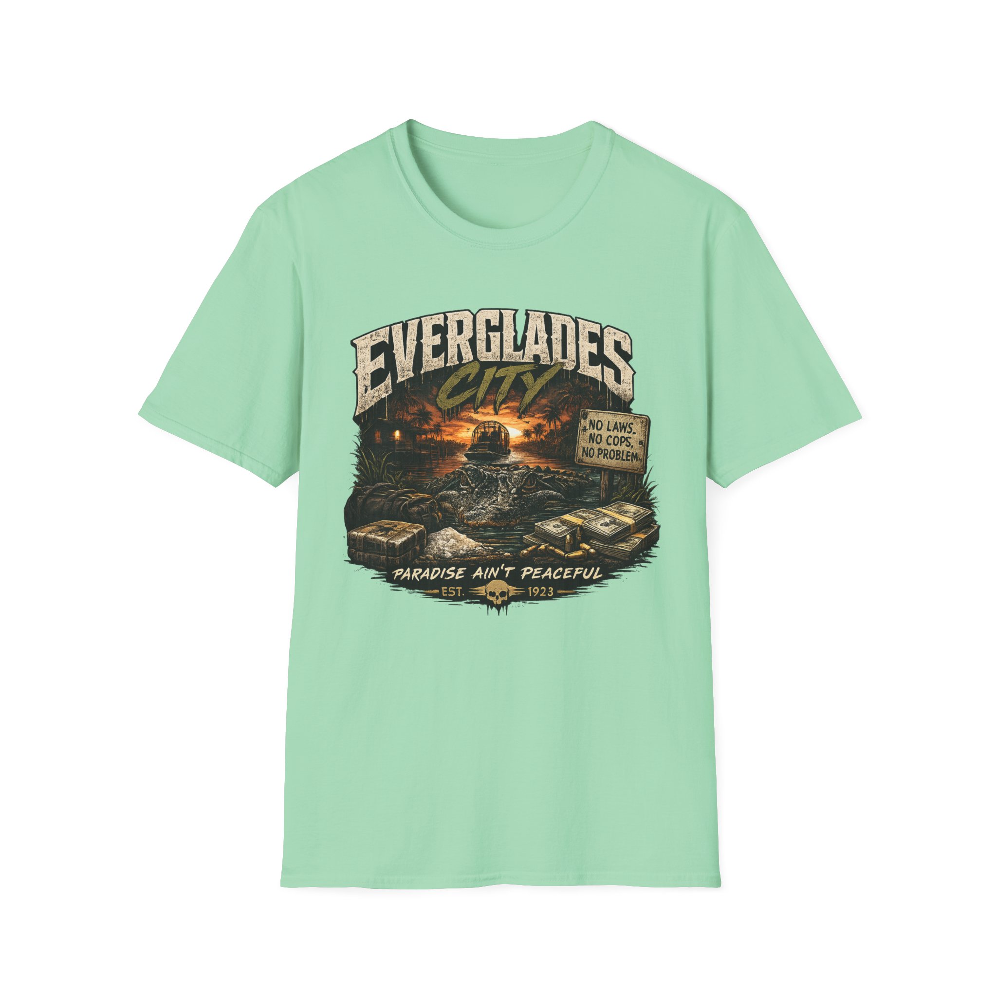 Paradise Ainβt Peaceful β Everglades City Tee ππ₯π΄ (Free Shipping) | Everglades City, Florida | SassyUSA - Image 10