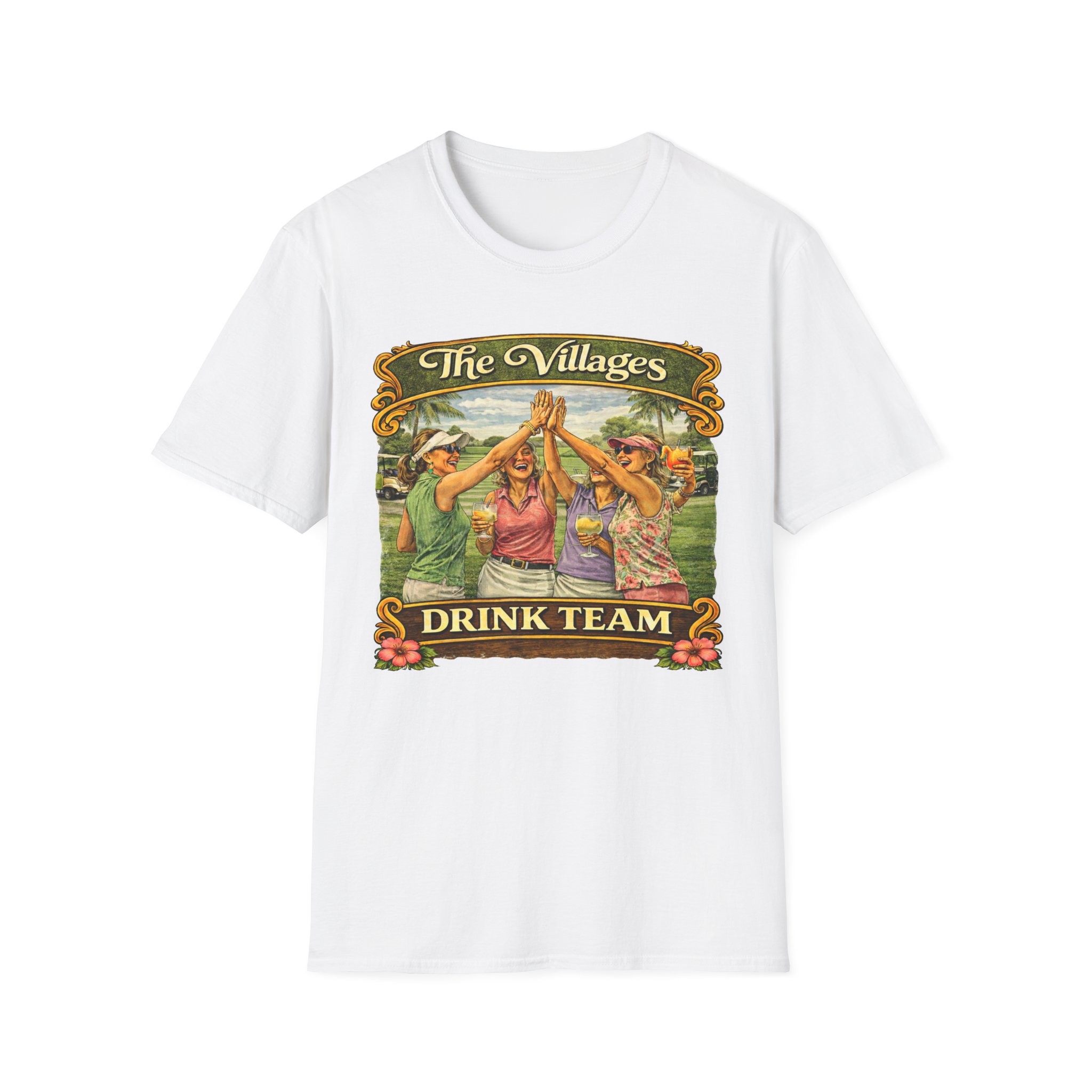 The Villages Drink Team Shirt | Funny Ladies Golf & Cocktail Tee | Florida Retirement Party Shirt | The Villages, Florida ladies | SassyUsa - Image 4